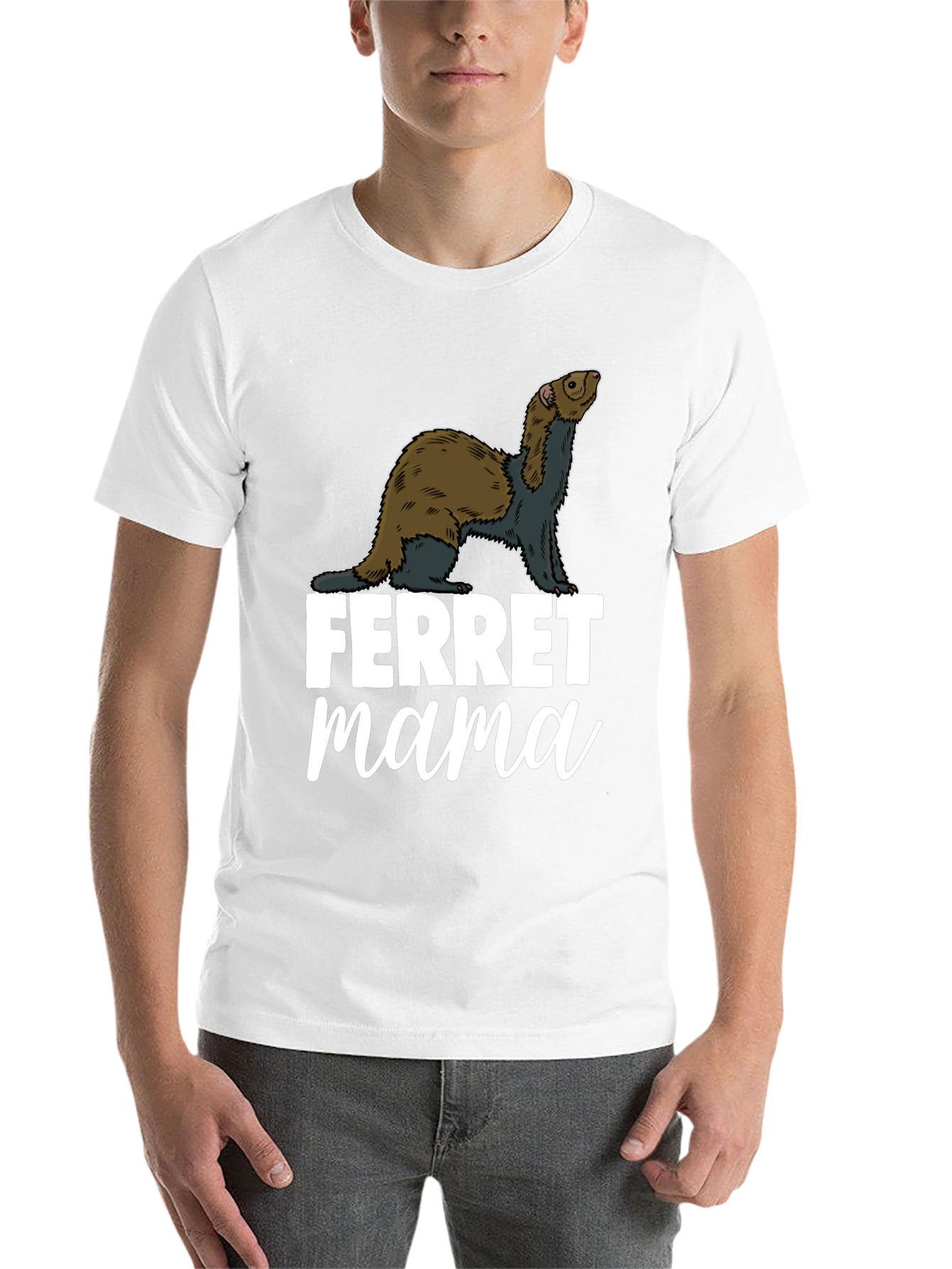 Black Ferret Mama Graphic T-Shirt - Black view 14