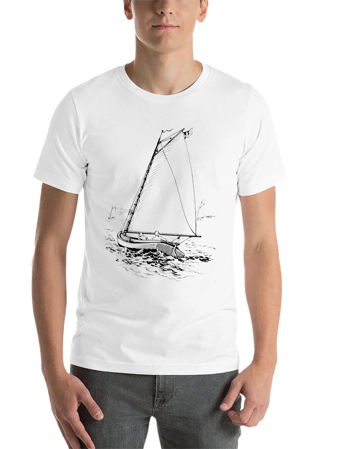 Black Nautical Sketch Tee - Black view 14