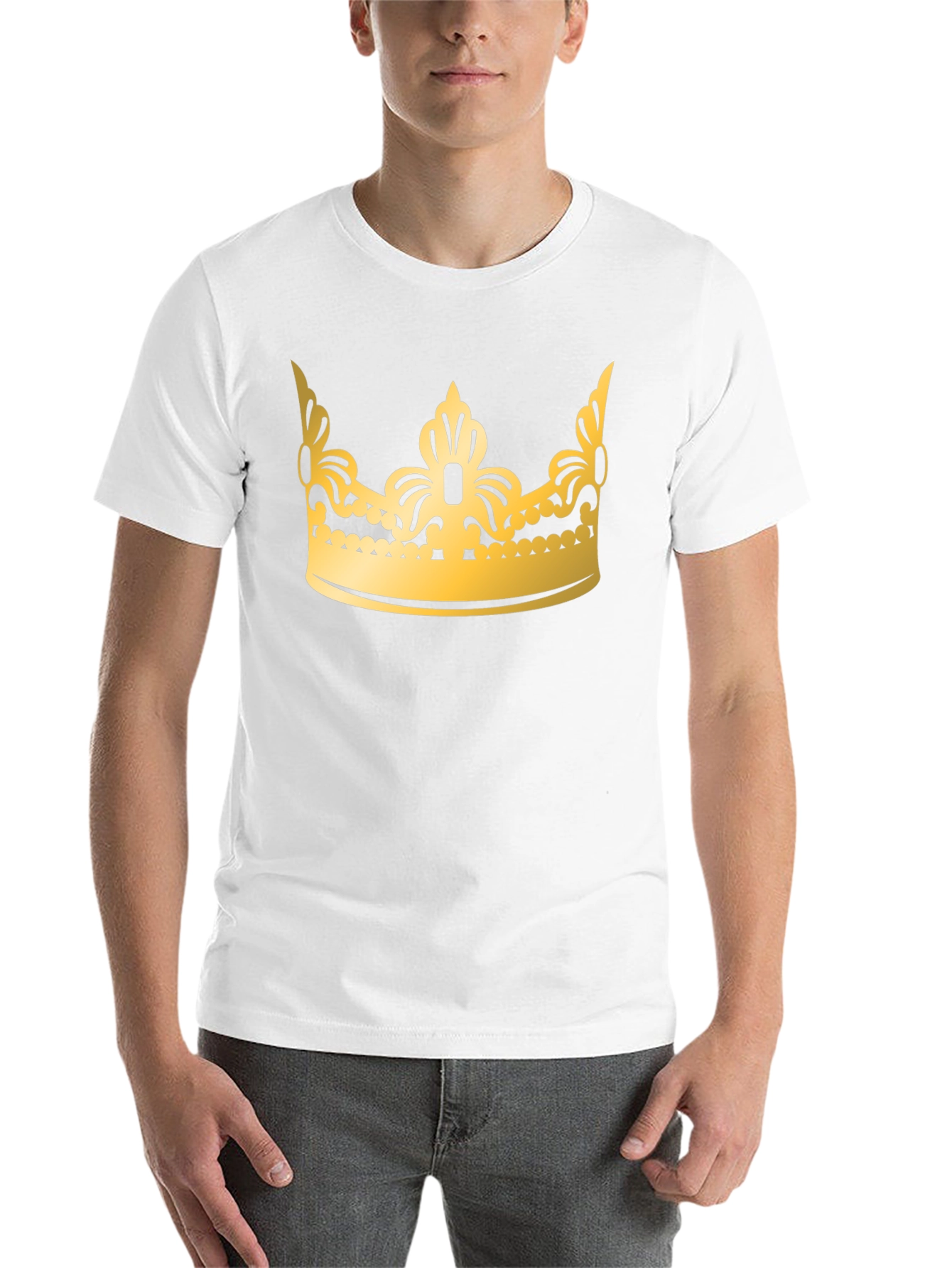 Black Gold Crown Graphic Black T-Shirt view 14