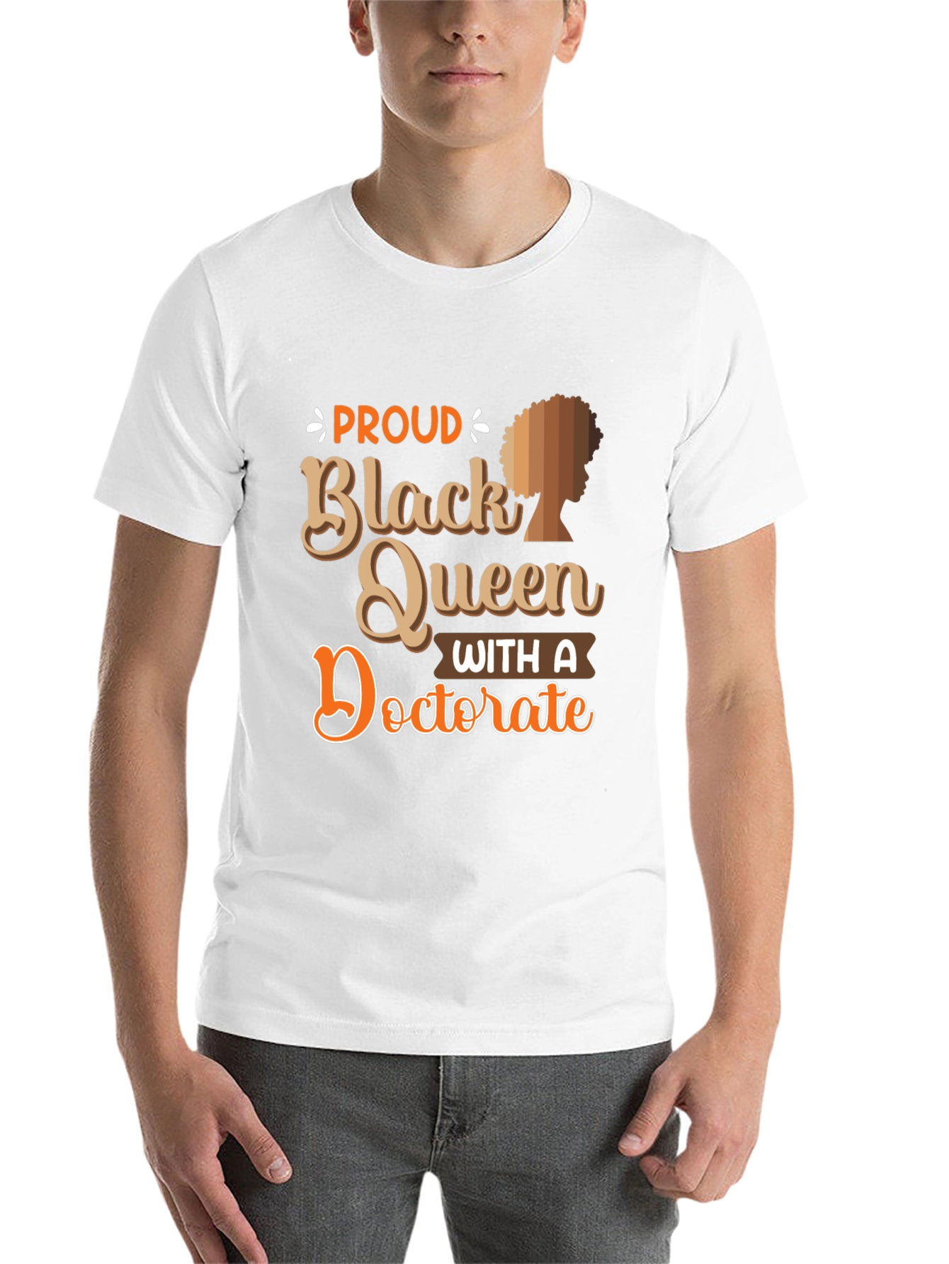 Proud Black Queen with Doctorate T-Shirt - 14