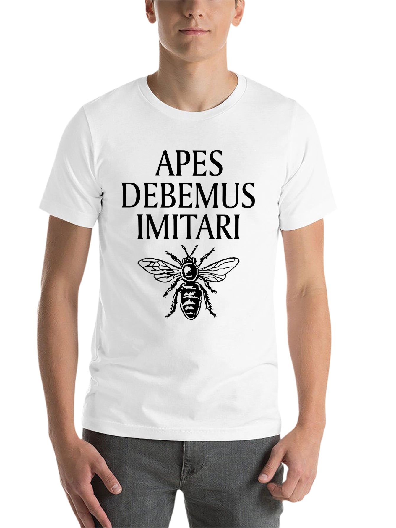Black Apes Debemus Imitari Bee Graphic Tee - Black view 14
