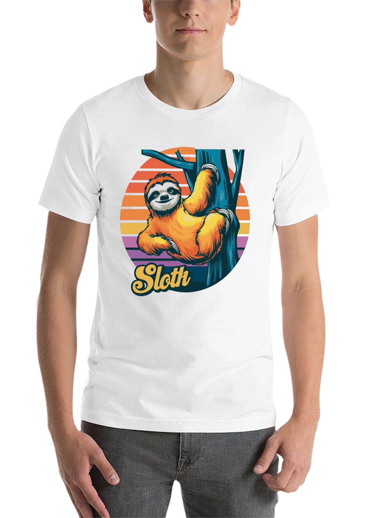 Black Sloth Graphic Tee - Relaxed Retro Style Shirt view 14
