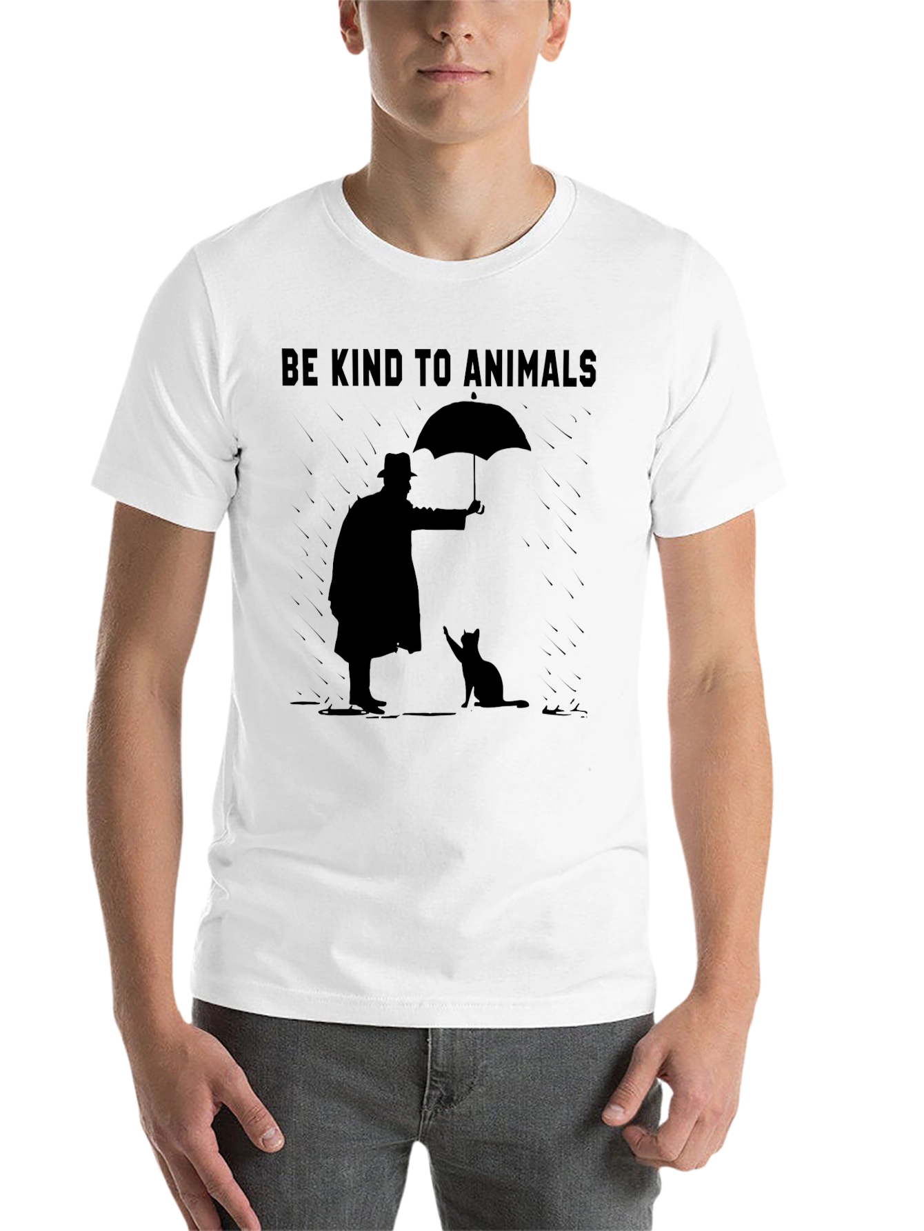 Black Be Kind to Animals Graphic Tee view 14