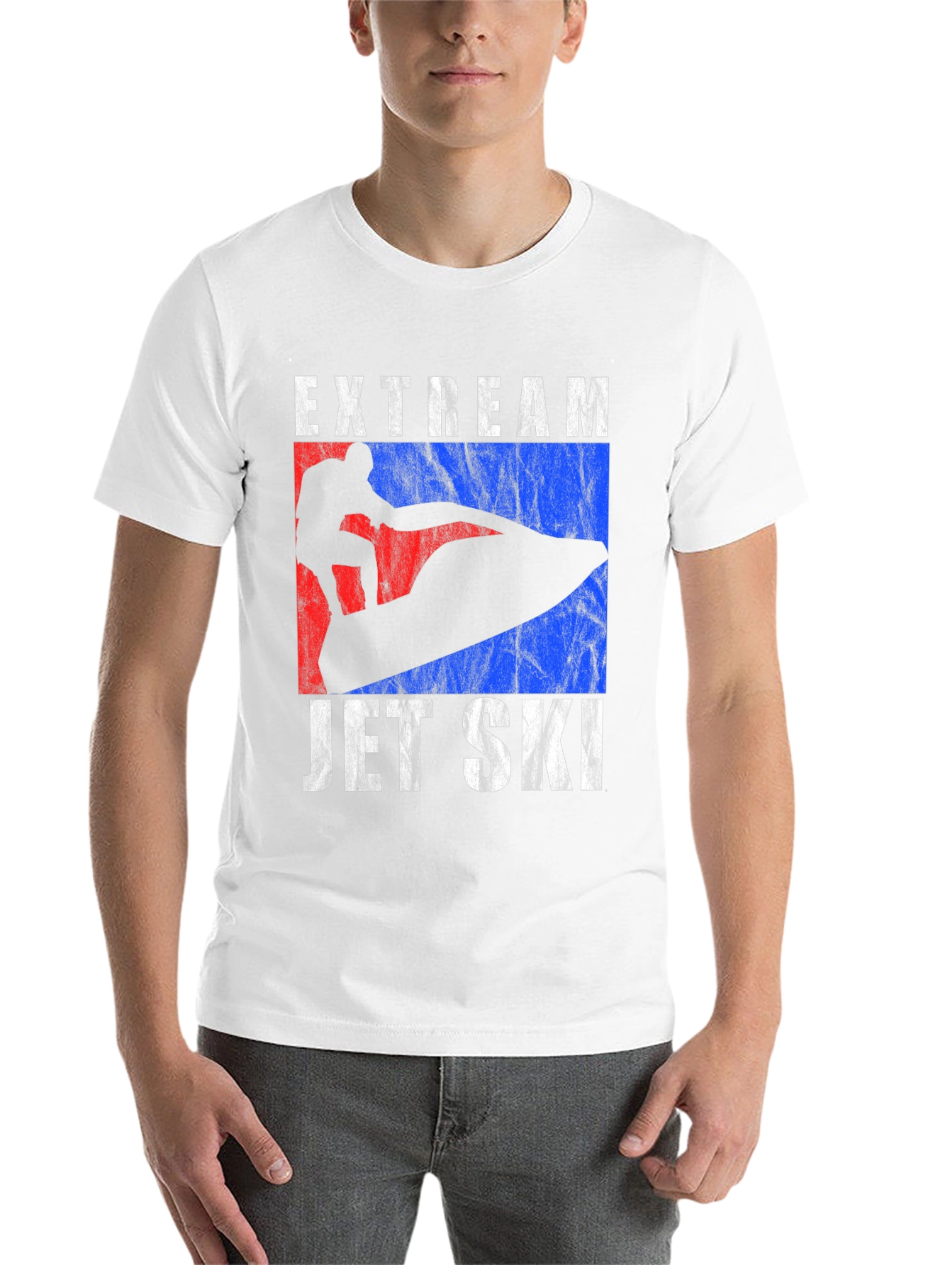 Black Extream Jet Ski T-Shirt: Black Crew Neck Tee view 14