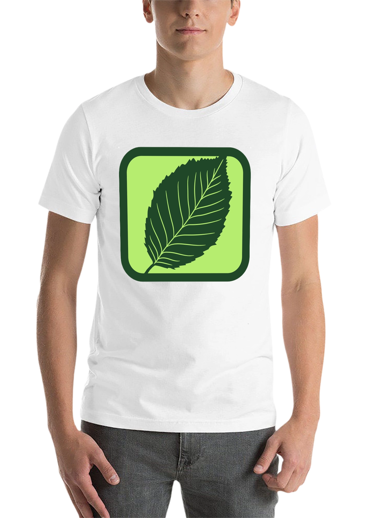 Black Leaf Graphic Tee - Nature Inspired Style view 14