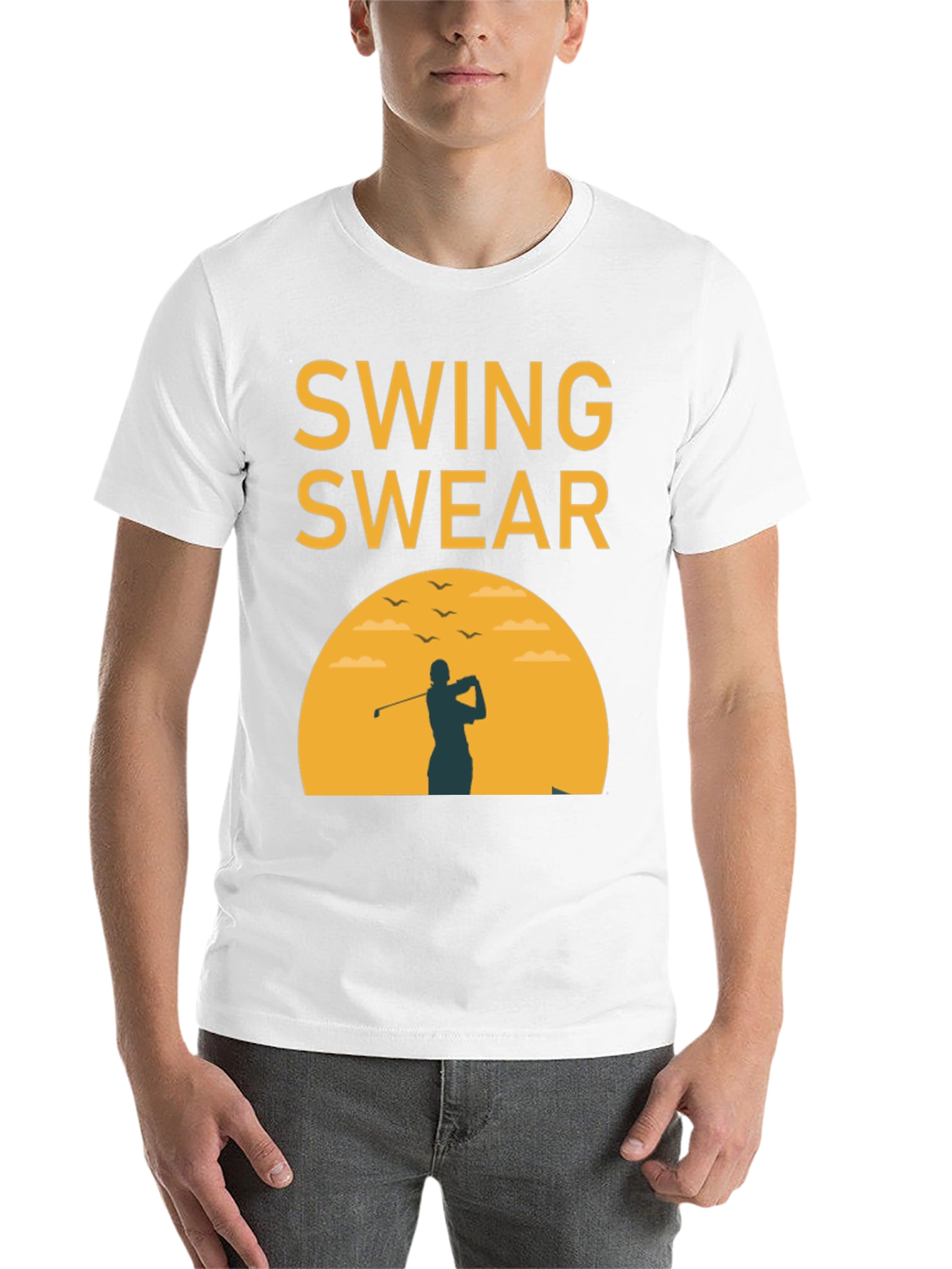 Black Swing Swear Golf T-Shirt view 14