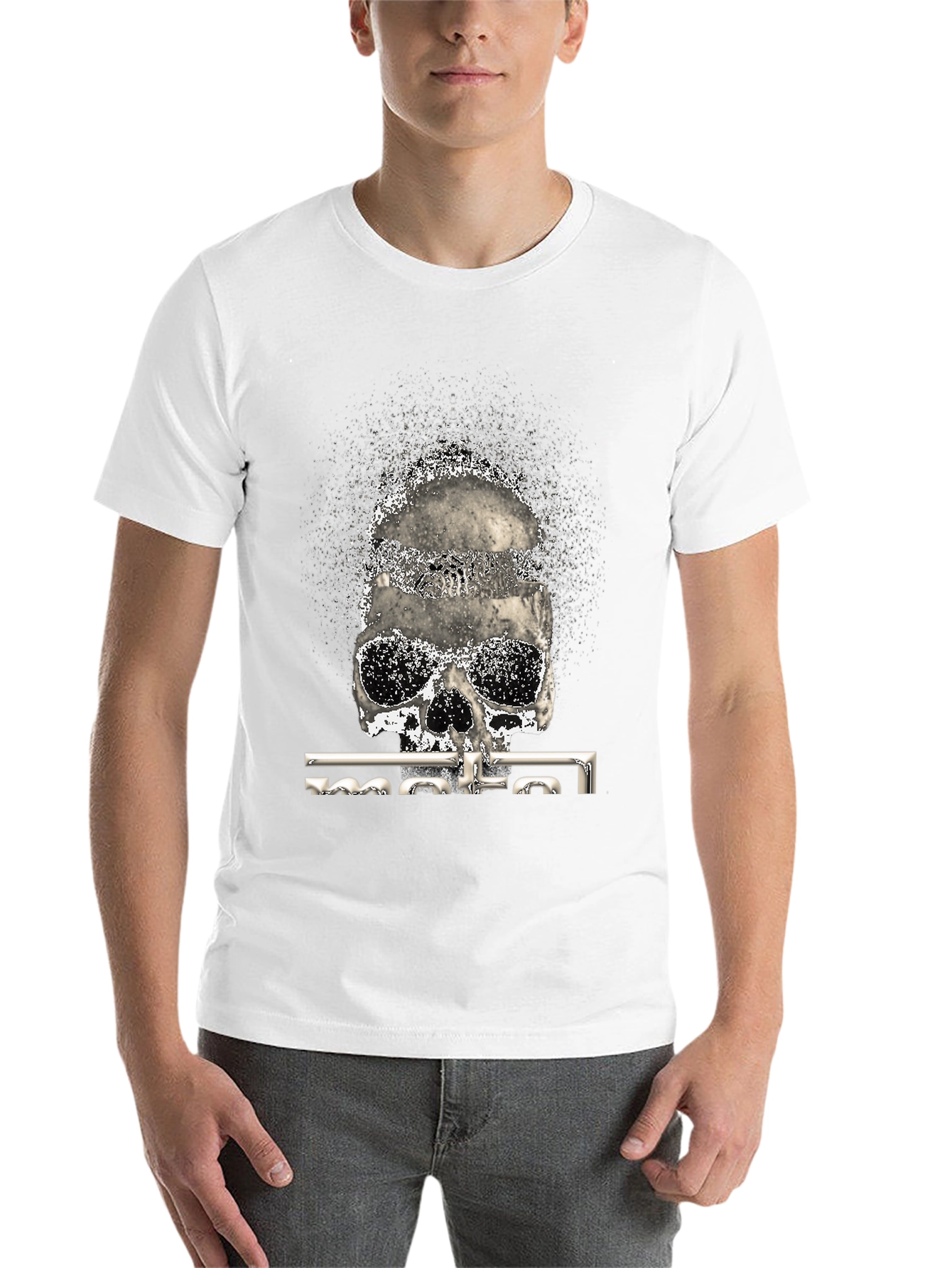 Skull Graphic Print T-Shirt - 14