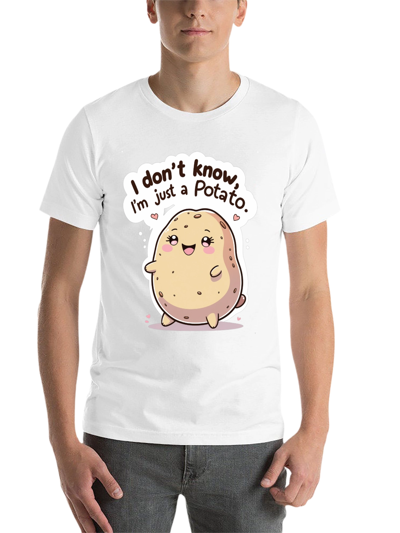 Black Funny Potato Graphic T-Shirt view 14
