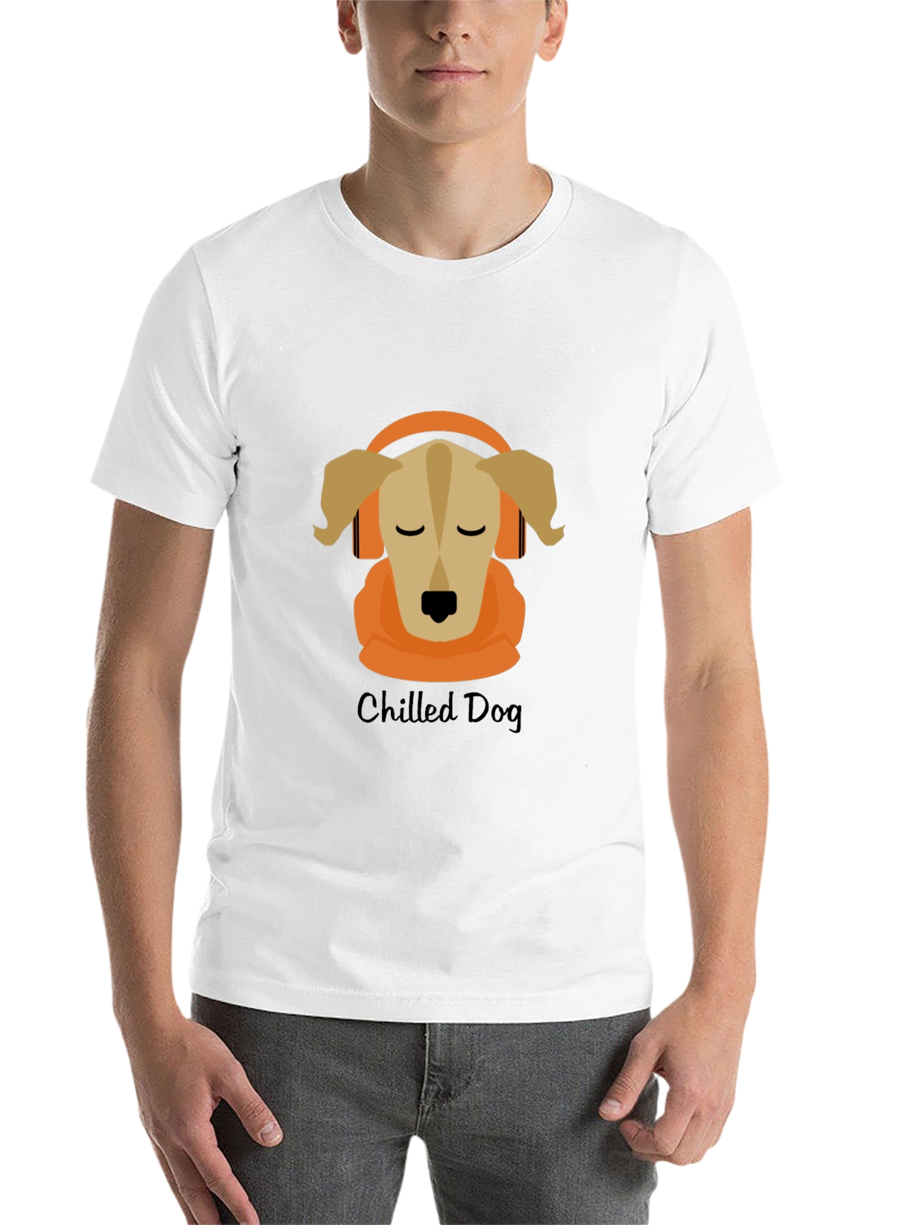 Black Chilled Dog Graphic Tee - Cool Canine Design view 14