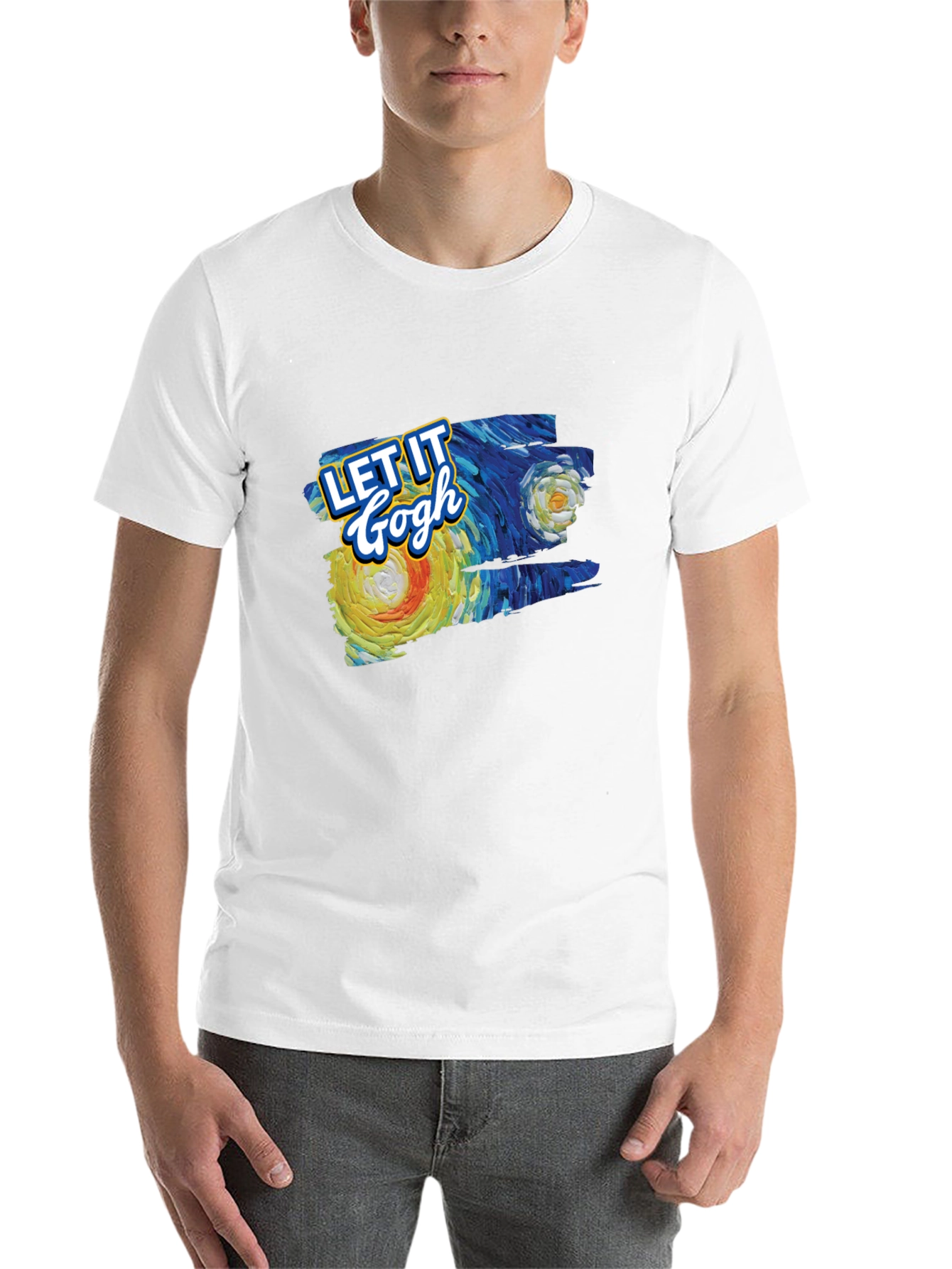 Black Let It Gogh T-Shirt - Artistic Tee view 14