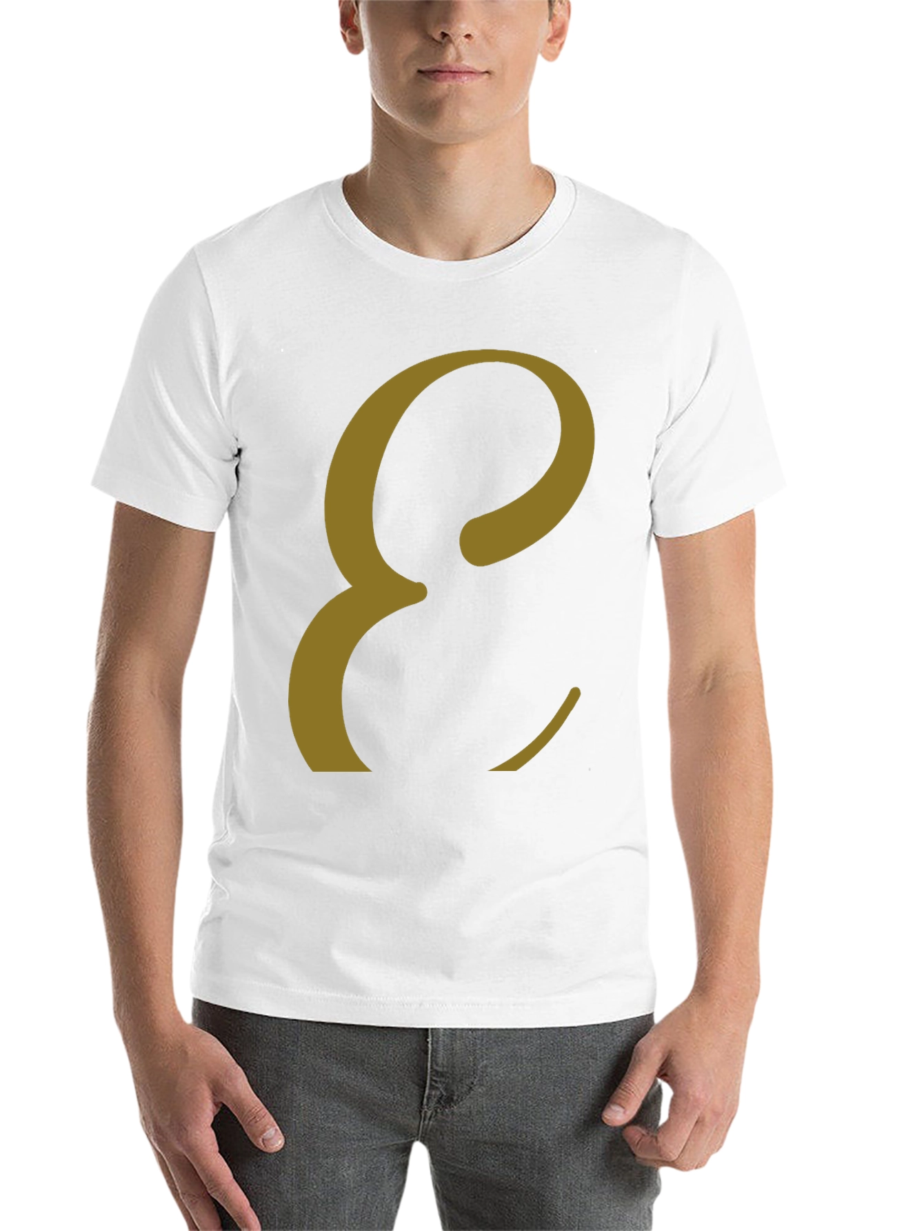 Black Elegant Letter E T-Shirt - Stylish Graphic Tee view 14