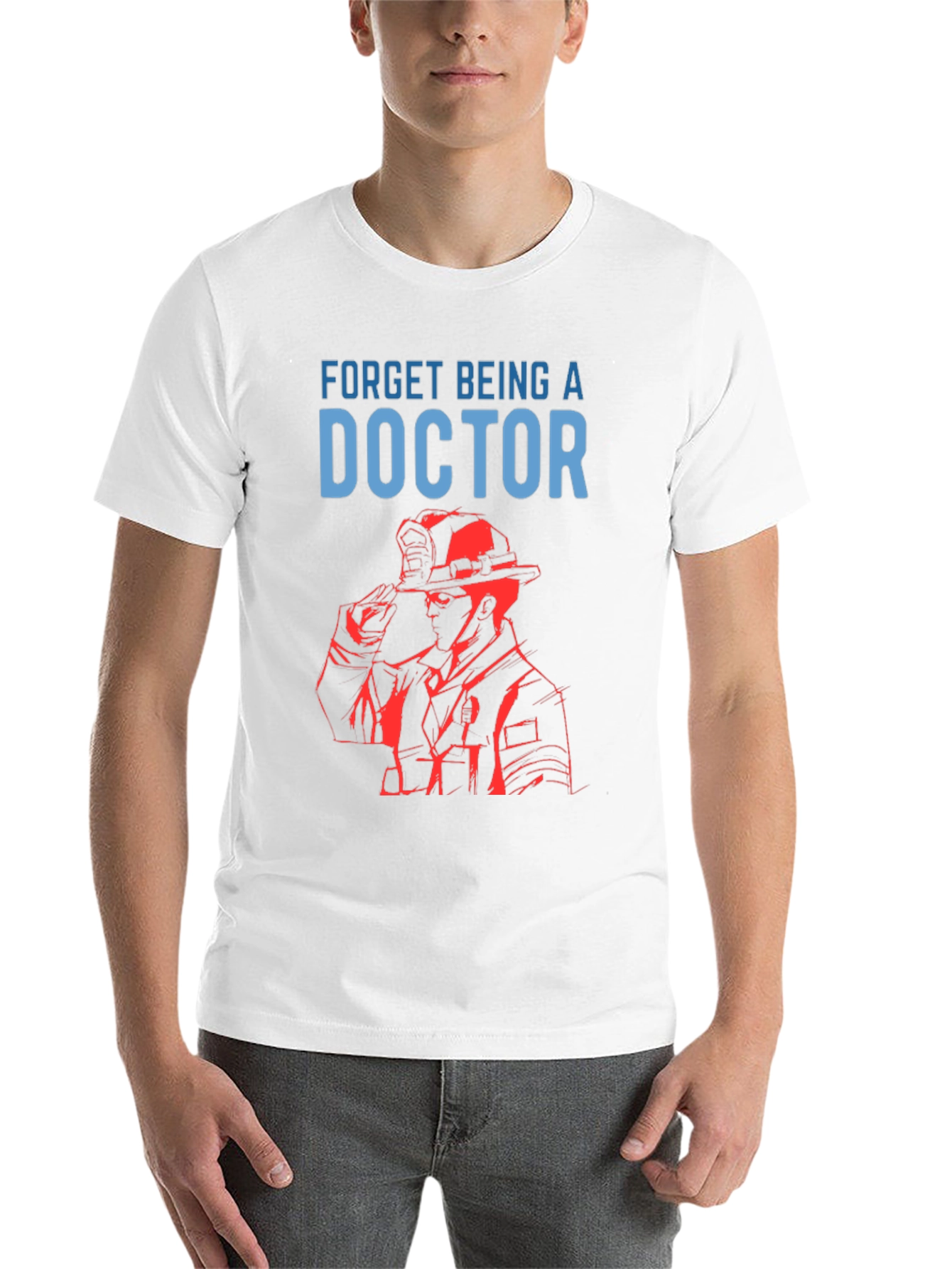 Black Firefighter T-Shirt - Forget Doctor! view 14