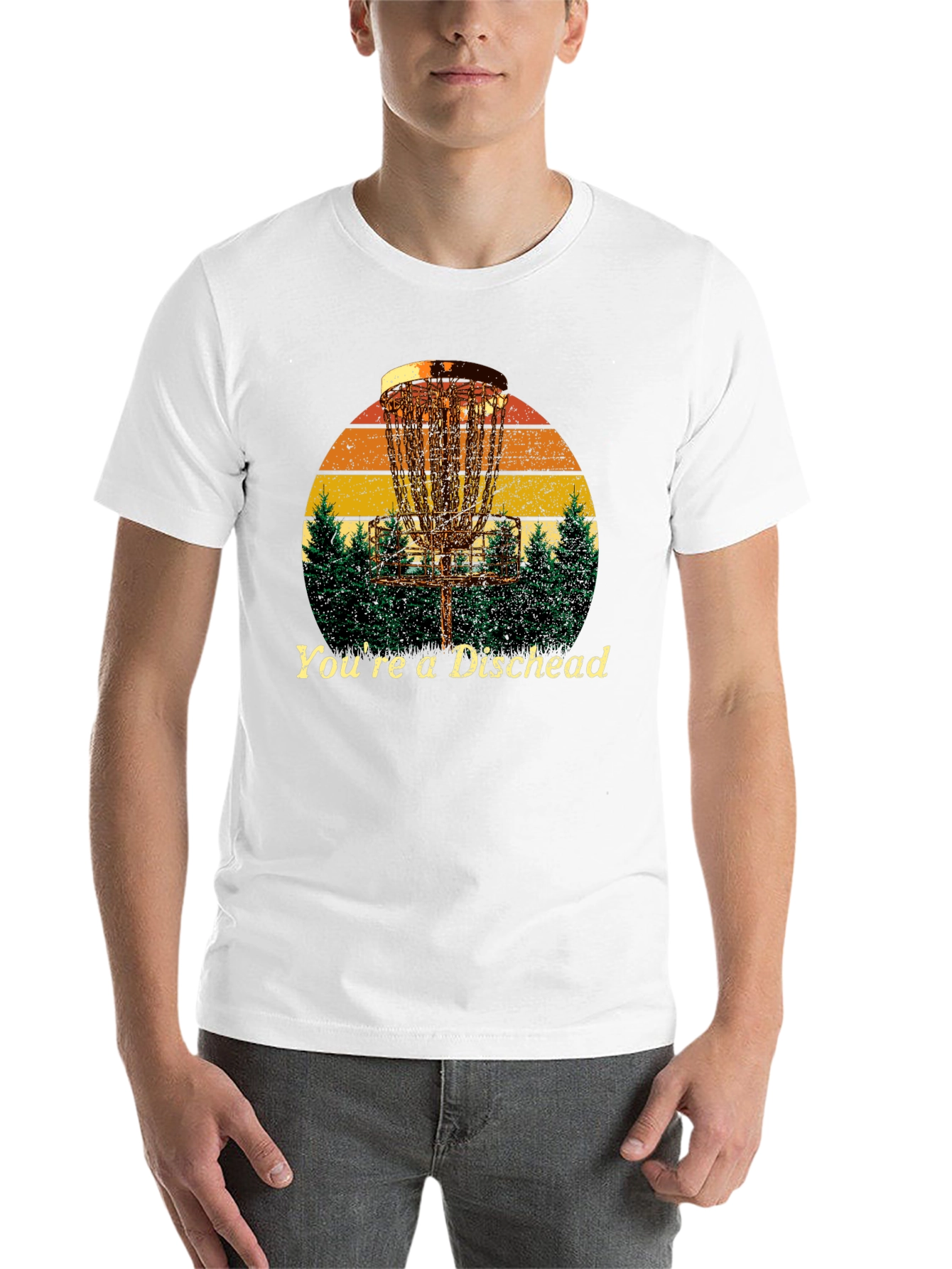 Black You're a Dischead T-Shirt - Disc Golf Design view 14