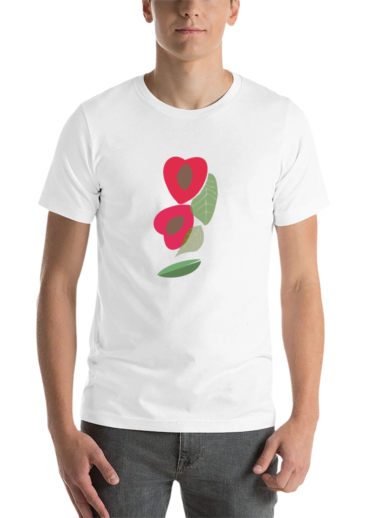 Black Unique Fruit Graphic Tee - Modern Casual Style view 14