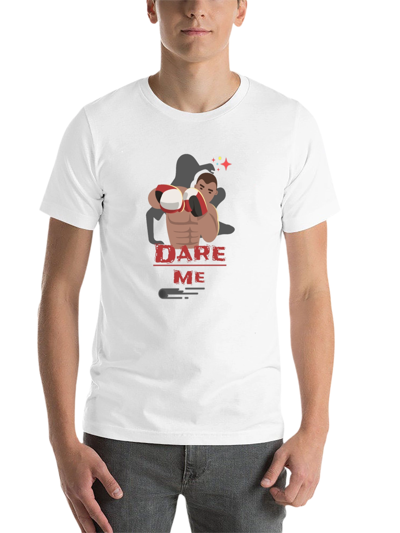 Dare Me Boxing T-Shirt - Black Graphic Tee - 14