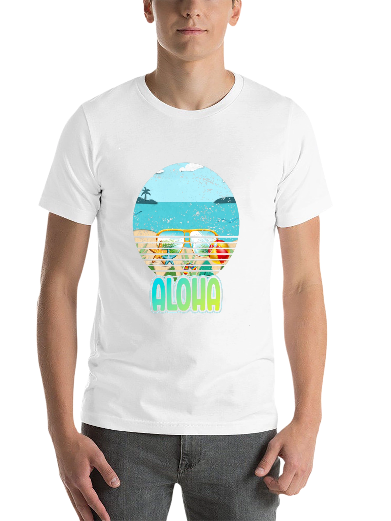 Black Aloha Beach Graphic T-Shirt - Summer Ready view 14