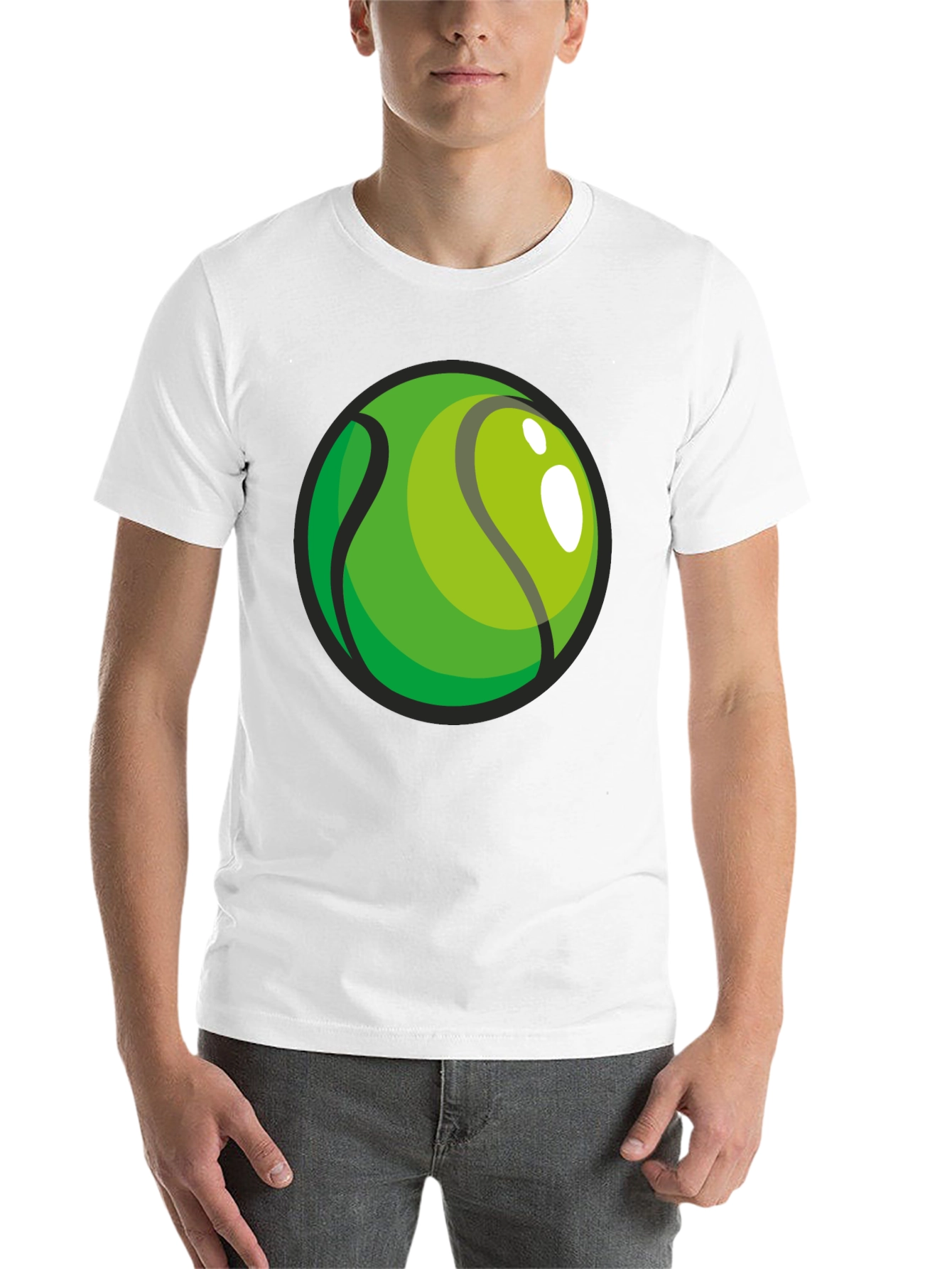 Black Tennis Ball Graphic Black T-Shirt view 14