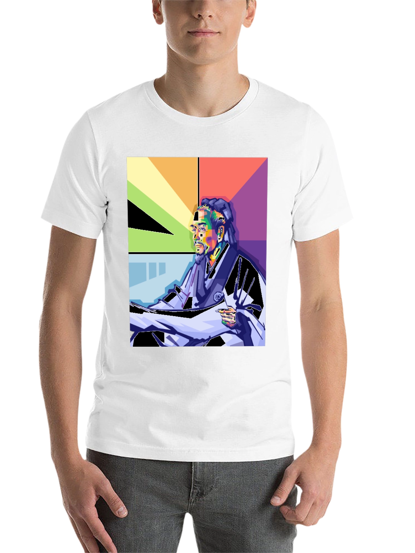 Black Snoop Dogg Pop Art Graphic Print T-Shirt view 14