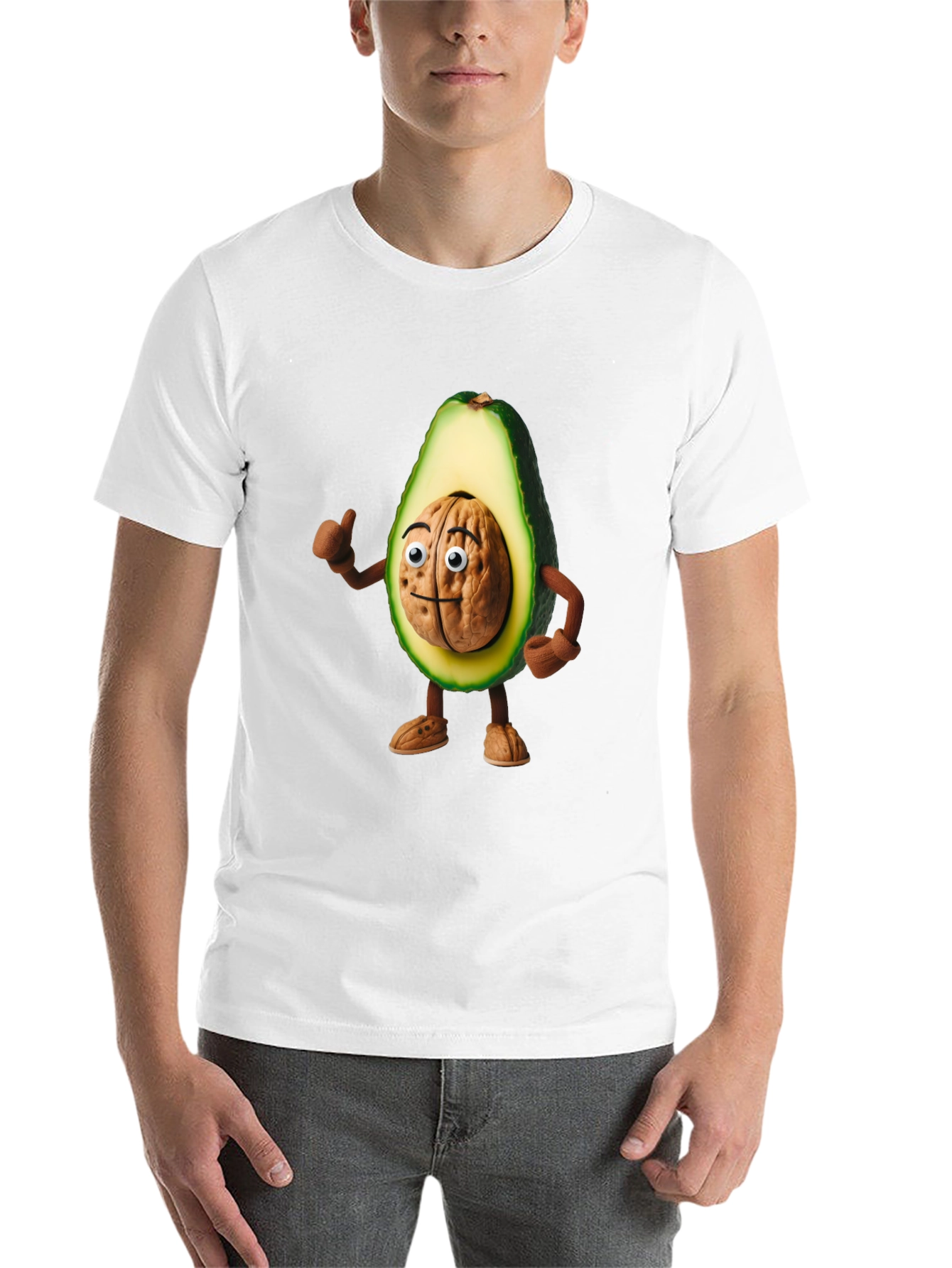 Black Avocado Brain Funny Graphic T-Shirt view 14