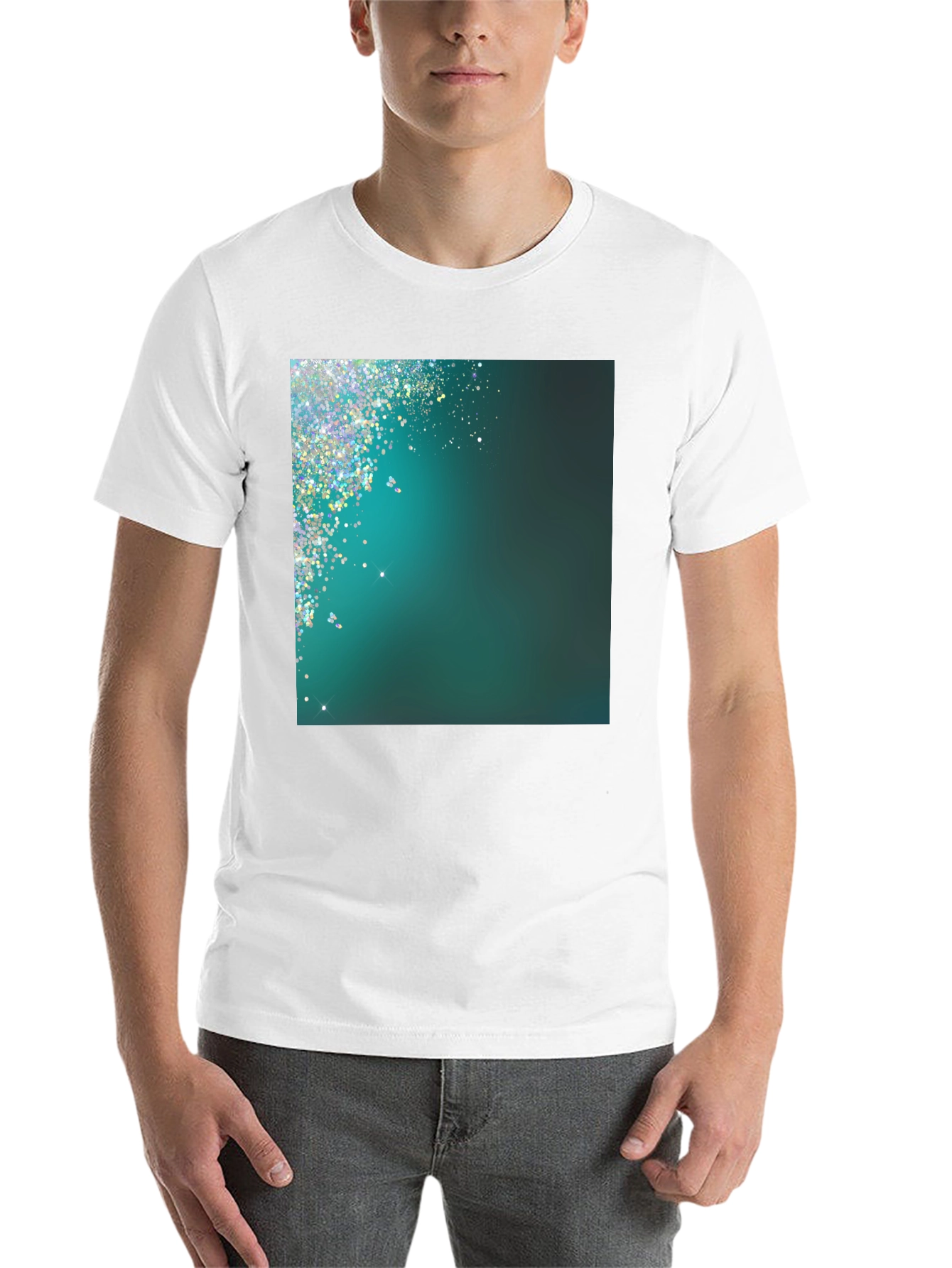 Black Sparkling Gradient Tee view 14