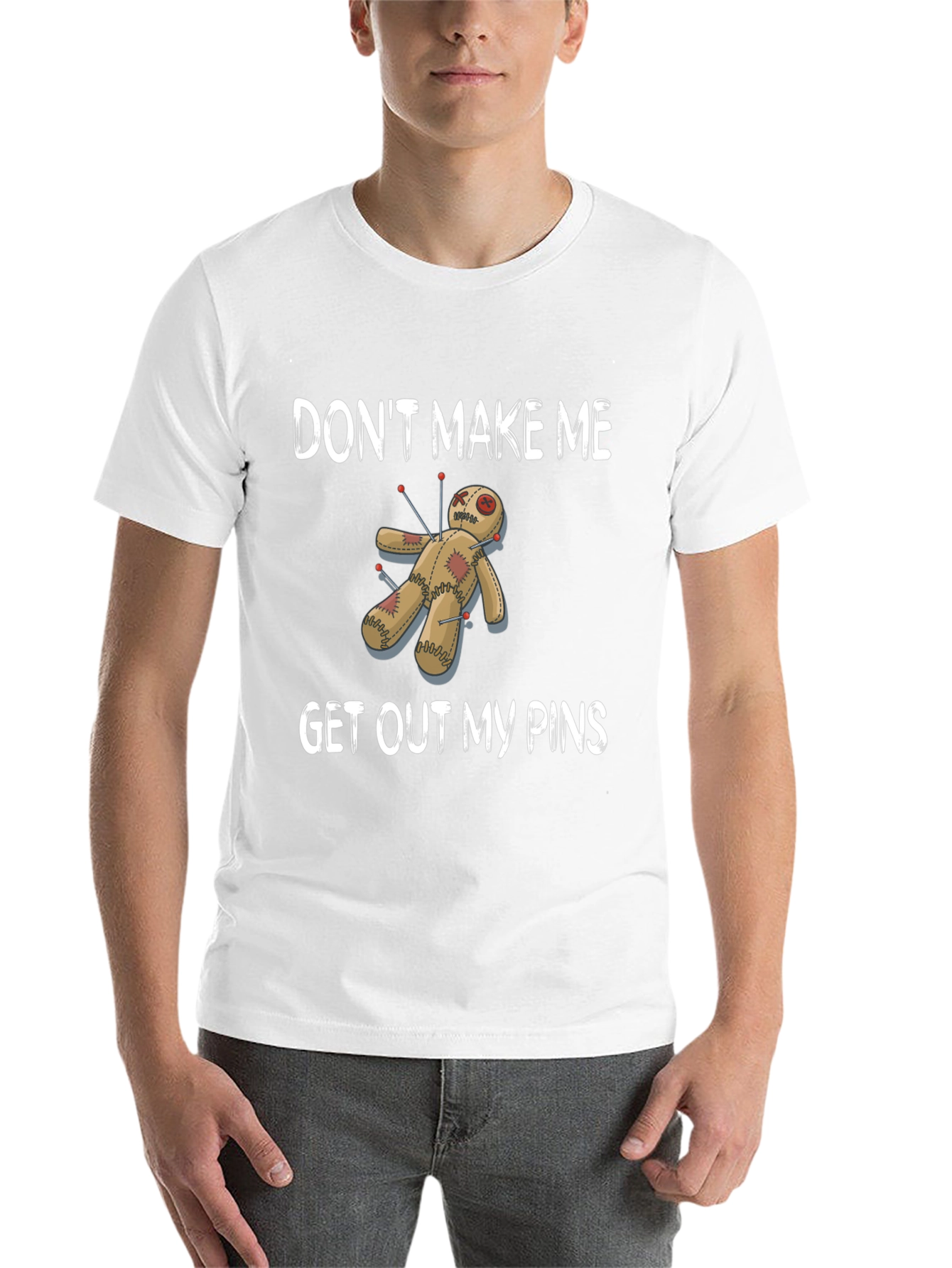 Black Don't Make Me Get Out My Pins Voodoo Doll T-Shirt view 14