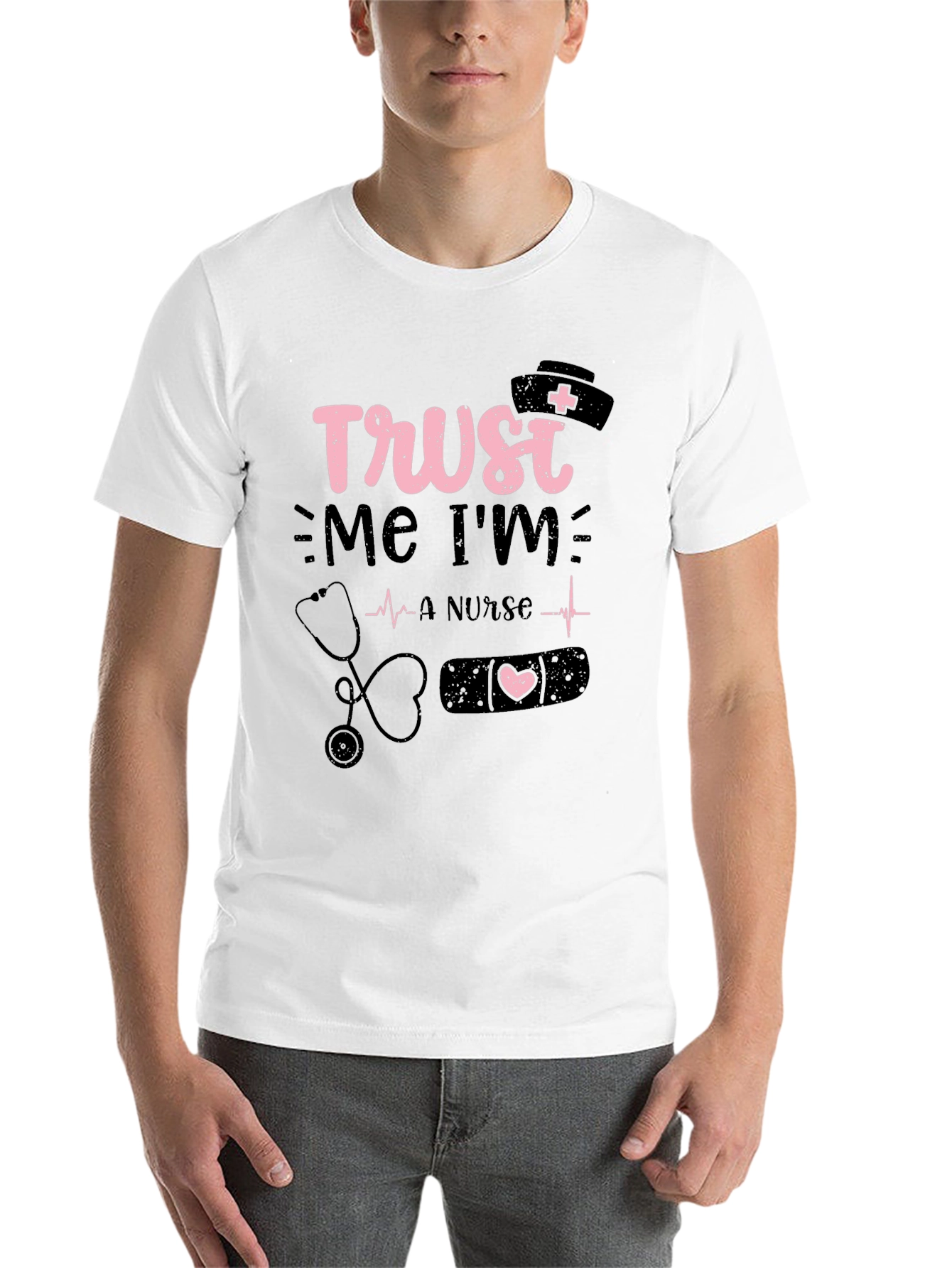 Black Trust Me I'm a Nurse T-Shirt view 14