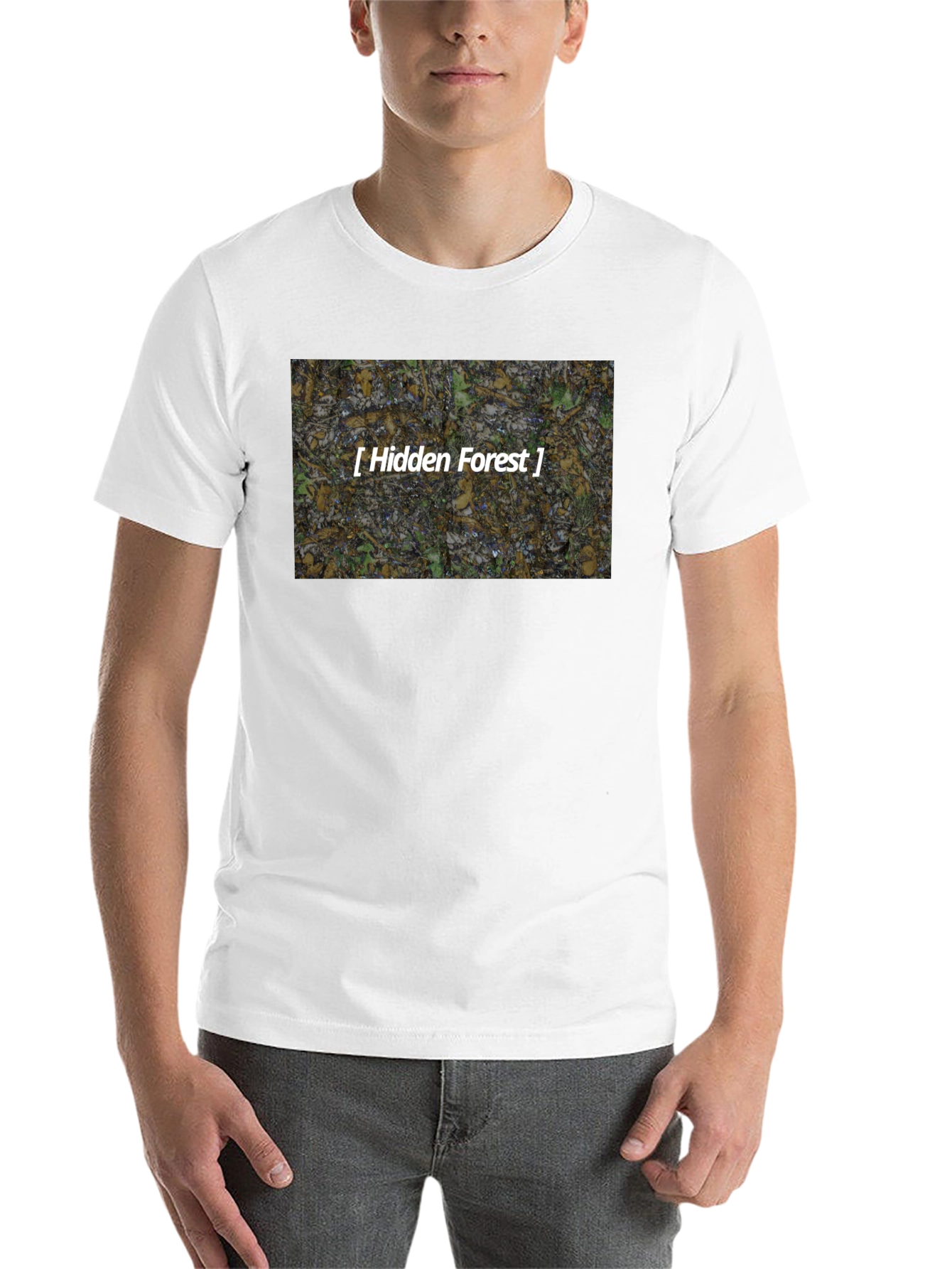 Black Hidden Forest T-Shirt - Nature Inspired Graphic Tee view 14