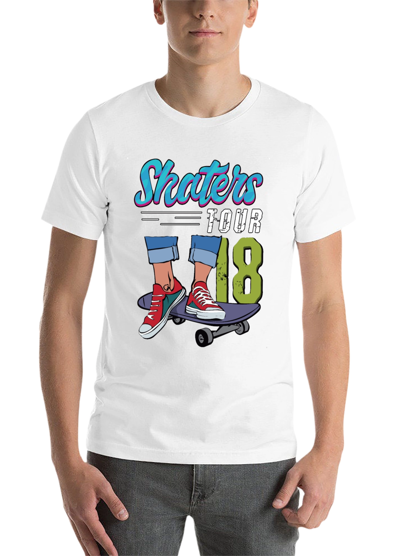 Black Skaters Tour '18 Graphic T-Shirt view 14