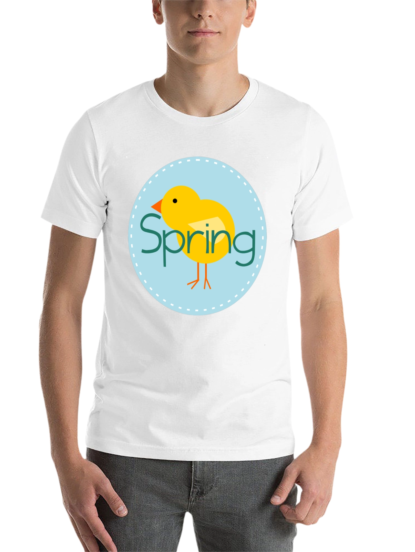 Black Spring Chick Graphic Tee - Unisex Black T-Shirt view 14
