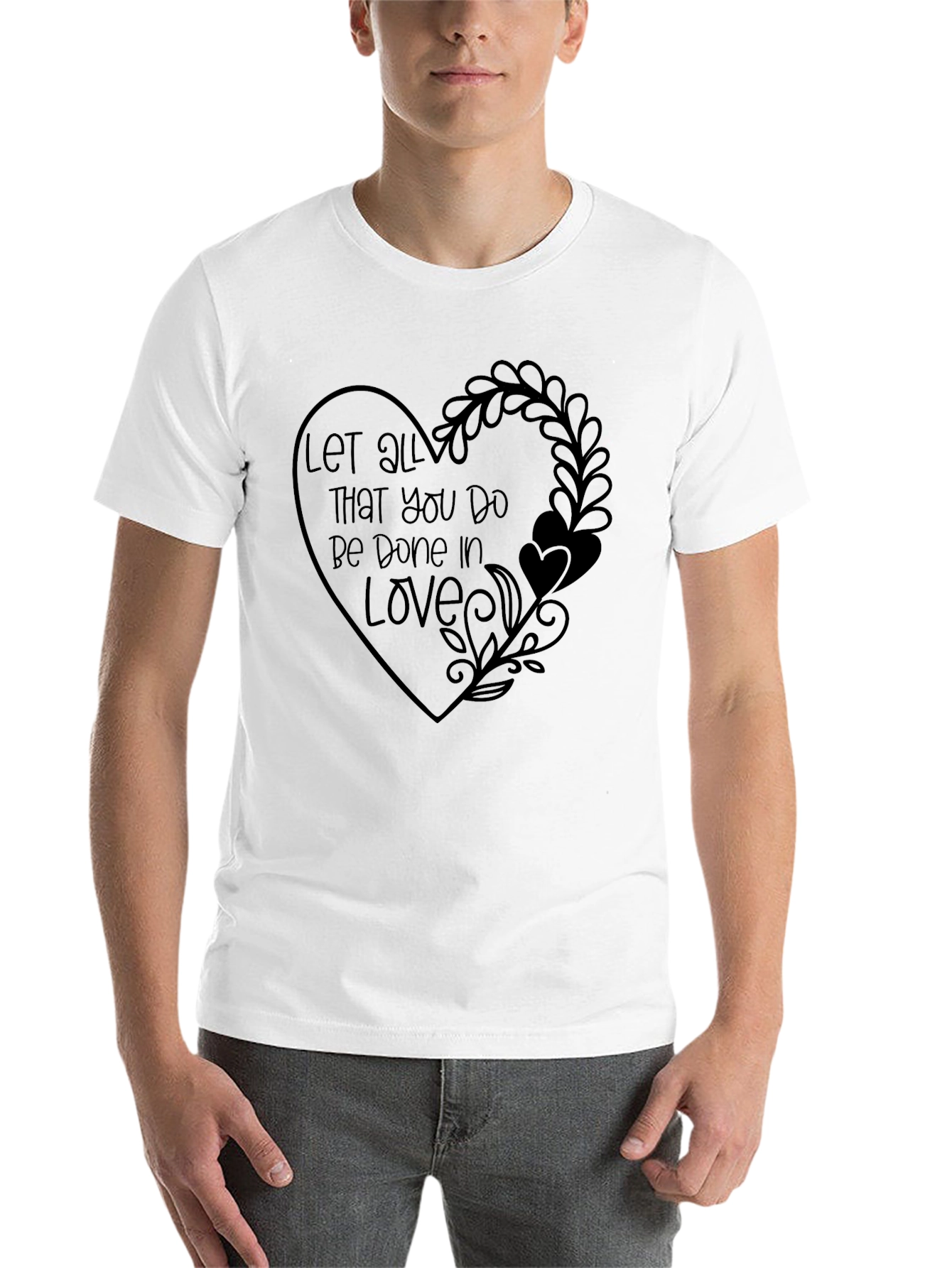 Black Love-Themed Graphic Tee - Inspirational Message view 14