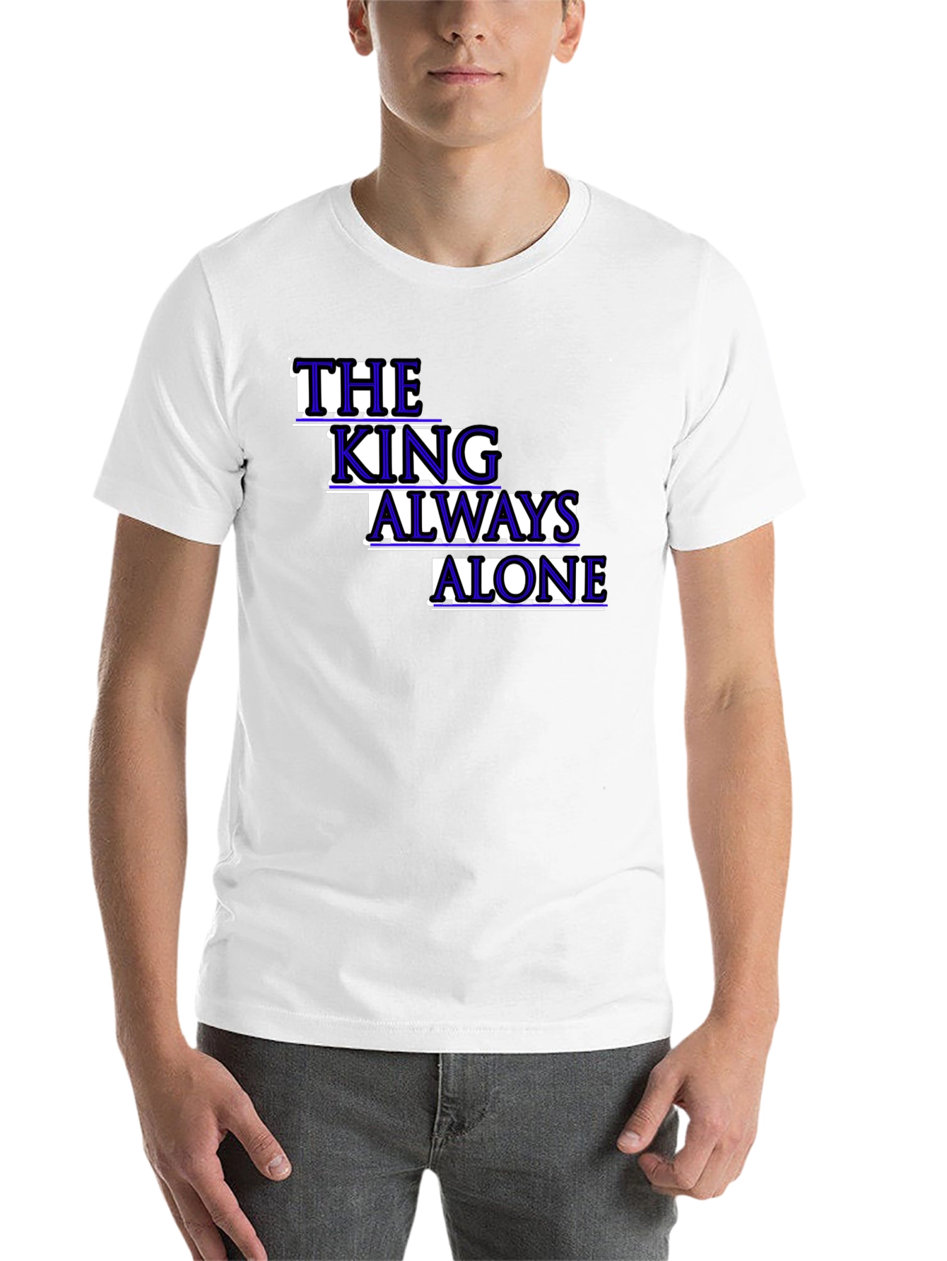 Black The King Always Alone Graphic Tee view 14