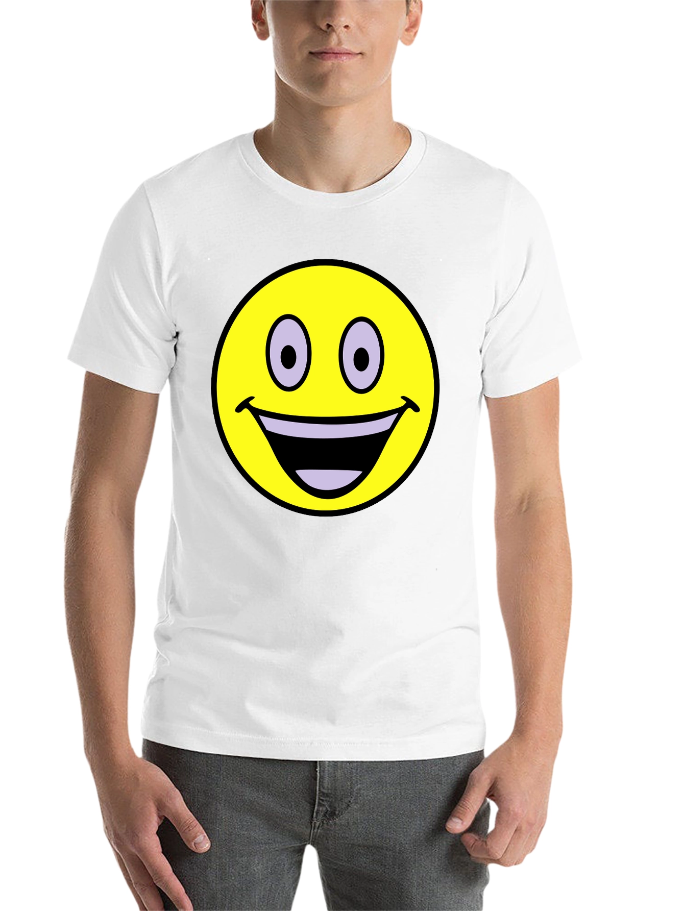 Black Smiley Face Graphic T-Shirt - Black view 14