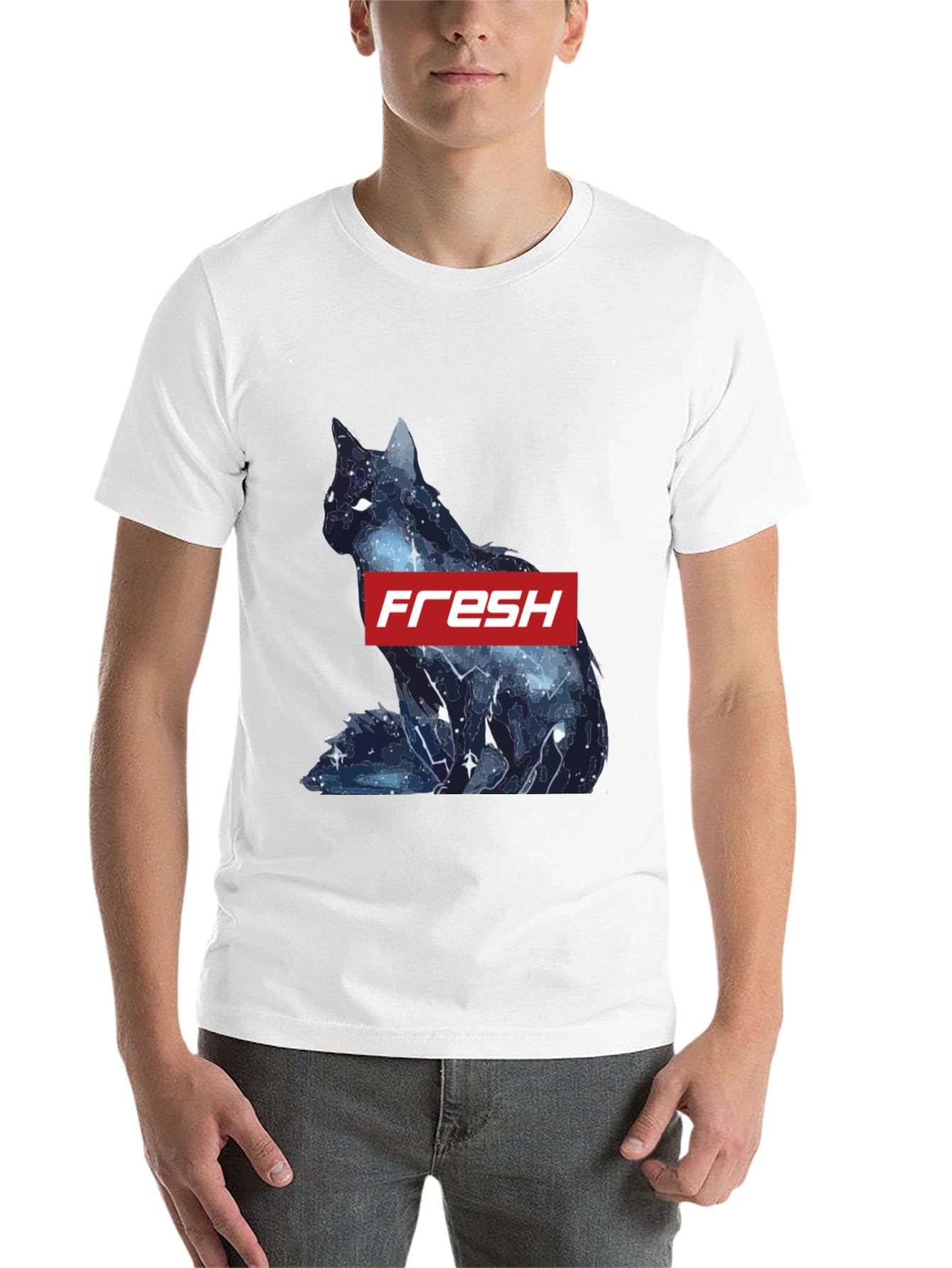 Fresh Galaxy Cat T-Shirt - Stylish Black Tee - 14