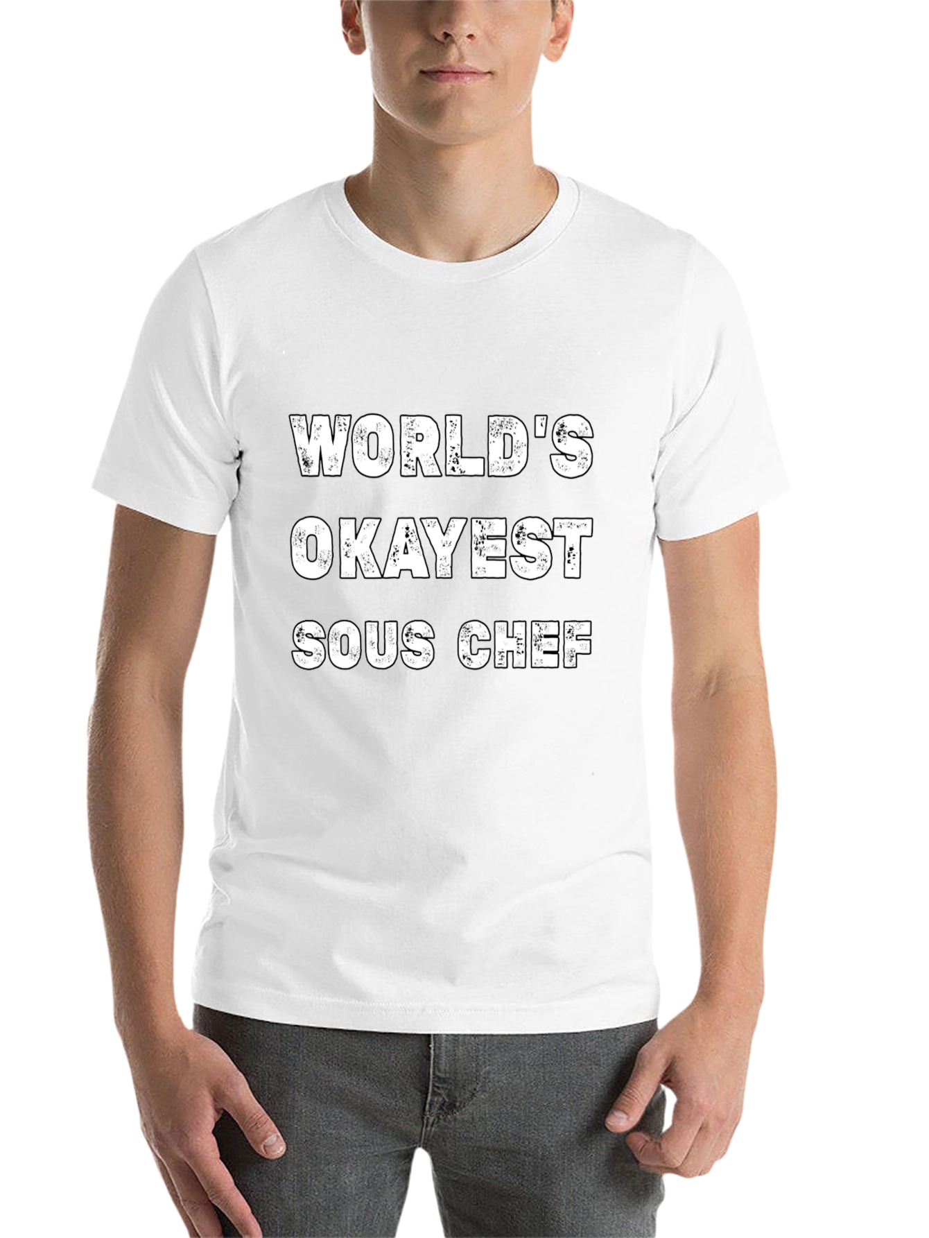 Black World's Okayest Sous Chef T-Shirt view 14