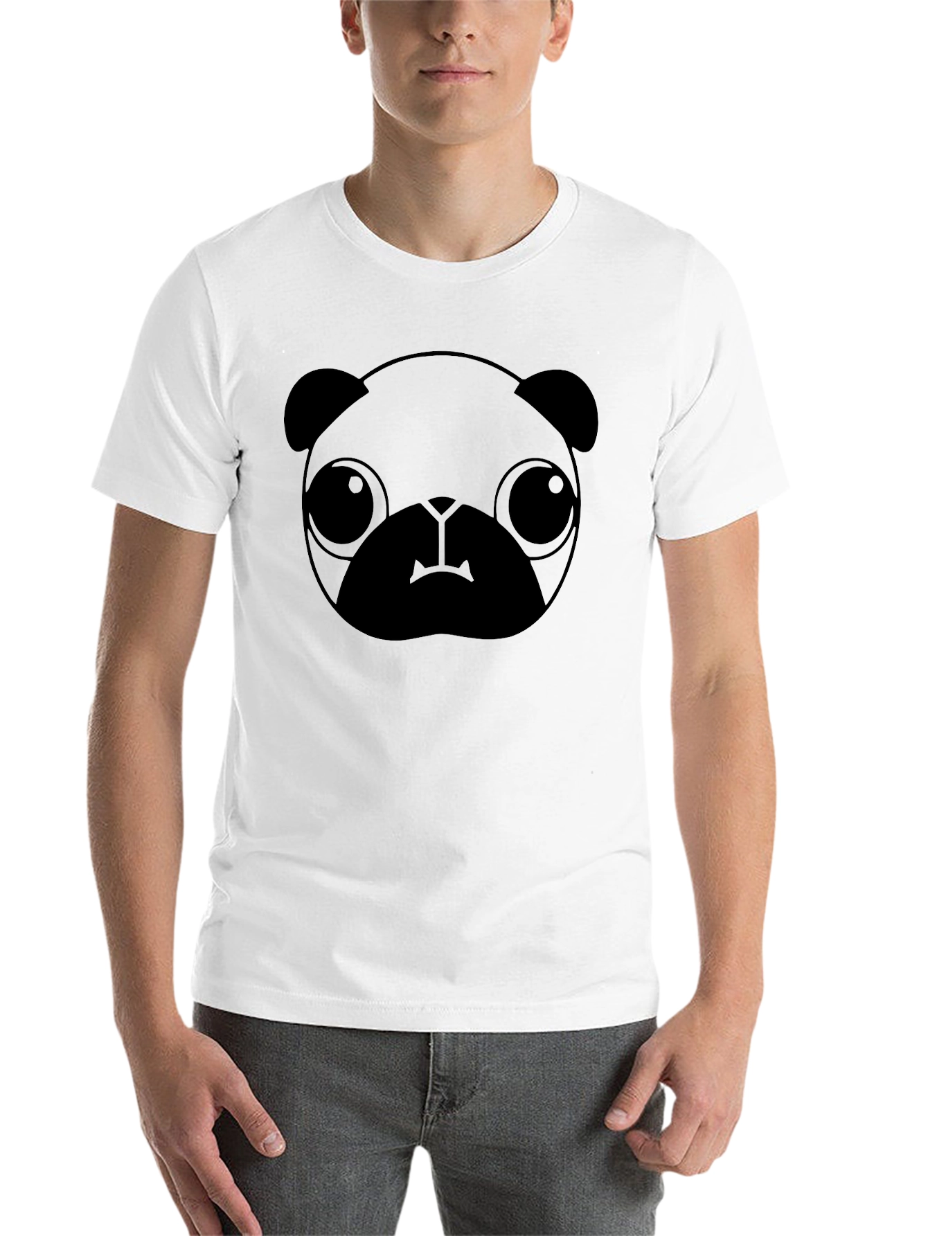 Black Black Pug Graphic Tee - Casual Style view 14