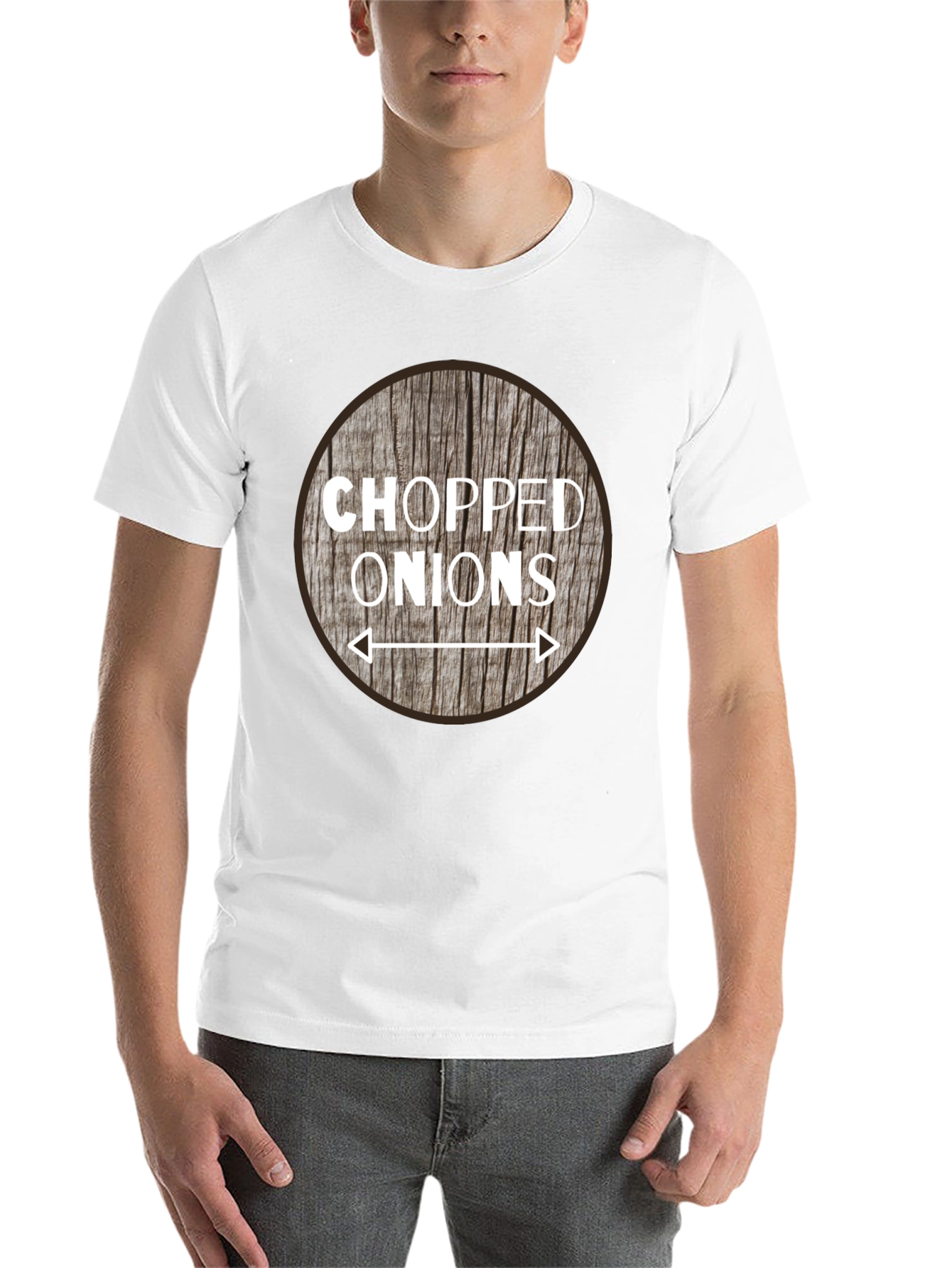 Chopped Onions Graphic Tee - Novelty Food Shirt - 14