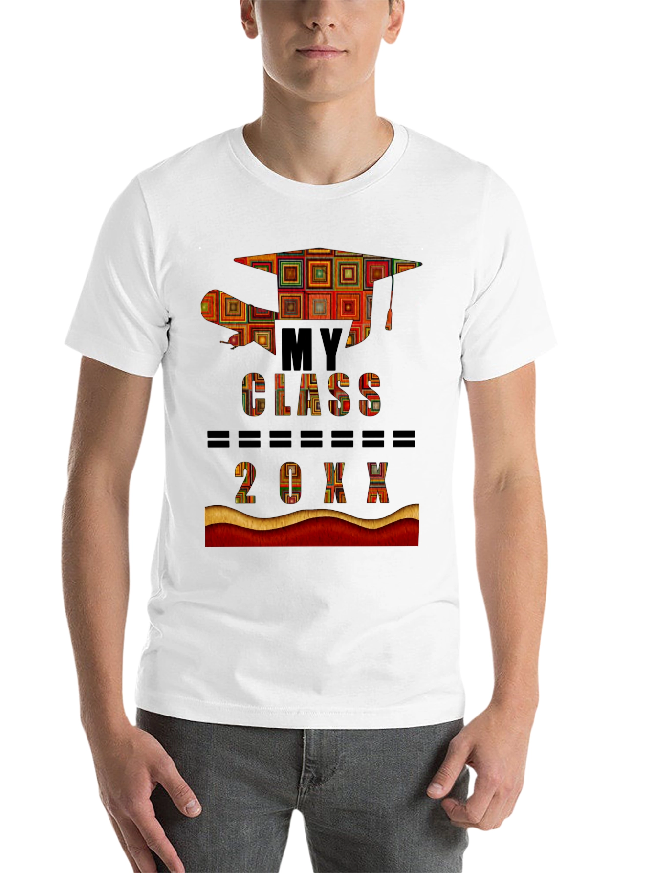 Black Graduation Class of 20XX T-Shirt view 14