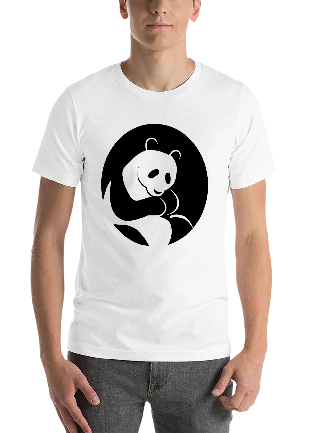 Black Black Panda Graphic Tee - Modern Style view 14
