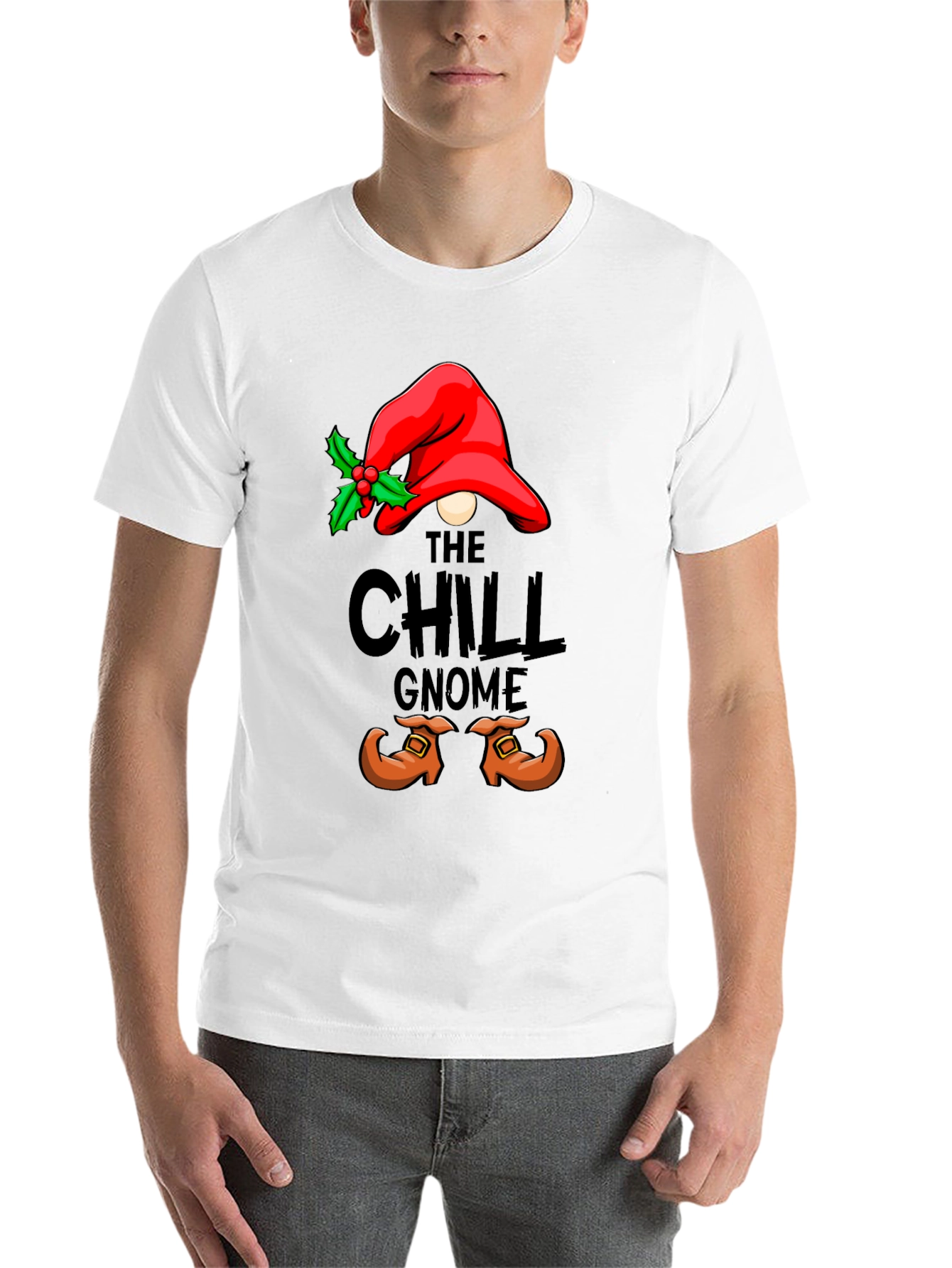 Black Chill Gnome Graphic Tee - Holiday Humor view 14