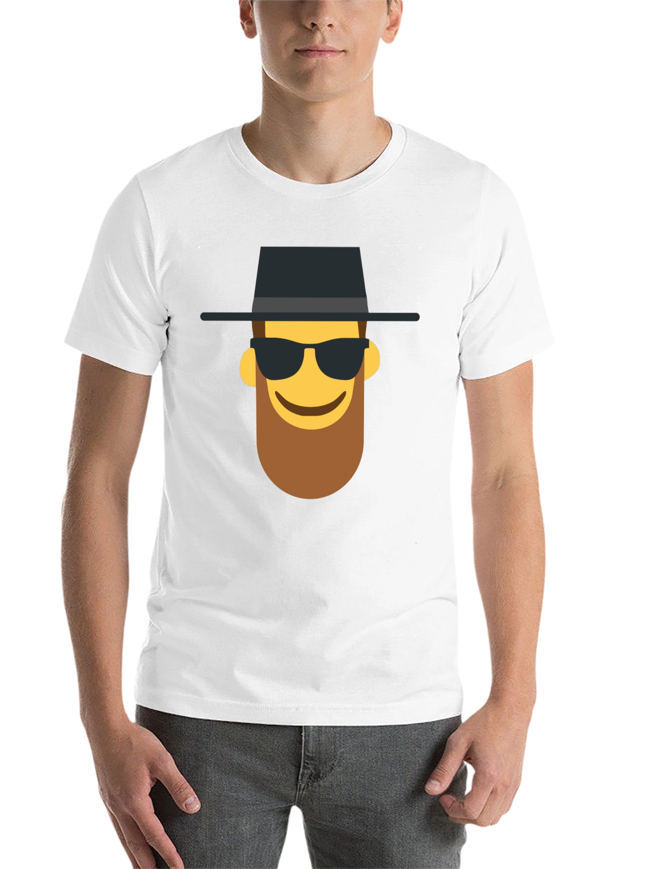 Black Cool Dude Emoji T-Shirt - Black view 14
