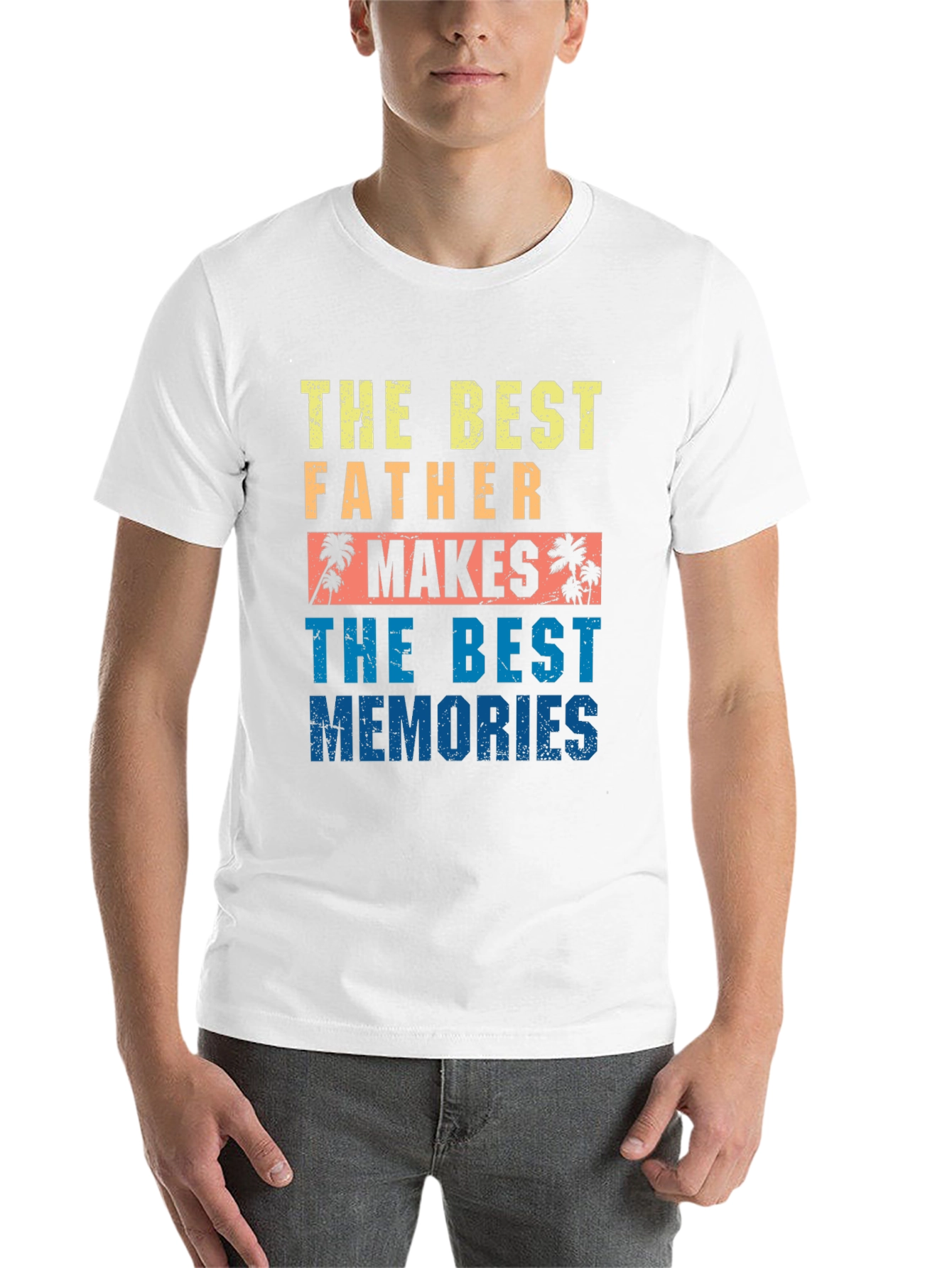 Black Best Father Makes Best Memories Graphic Tee view 14