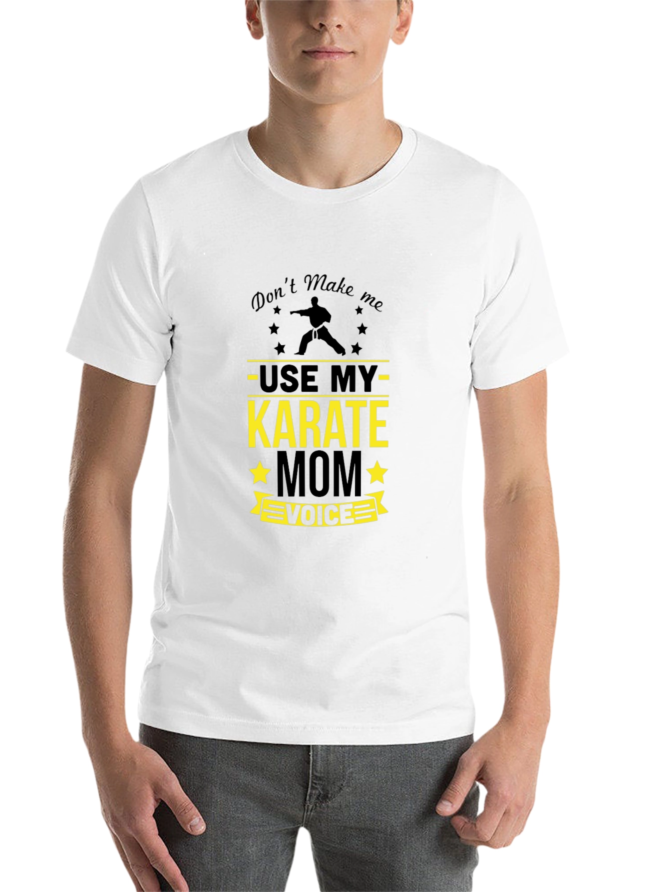 Black Karate Mom T-Shirt - Use My Voice view 14