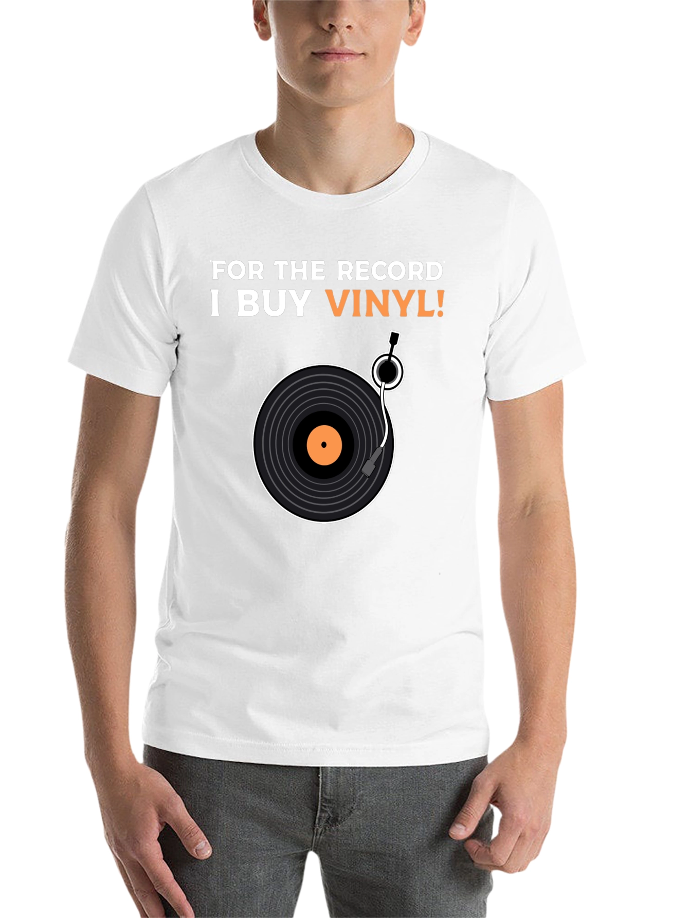 Black Vinyl Record T-Shirt - For The Record I Buy Vinyl! view 14