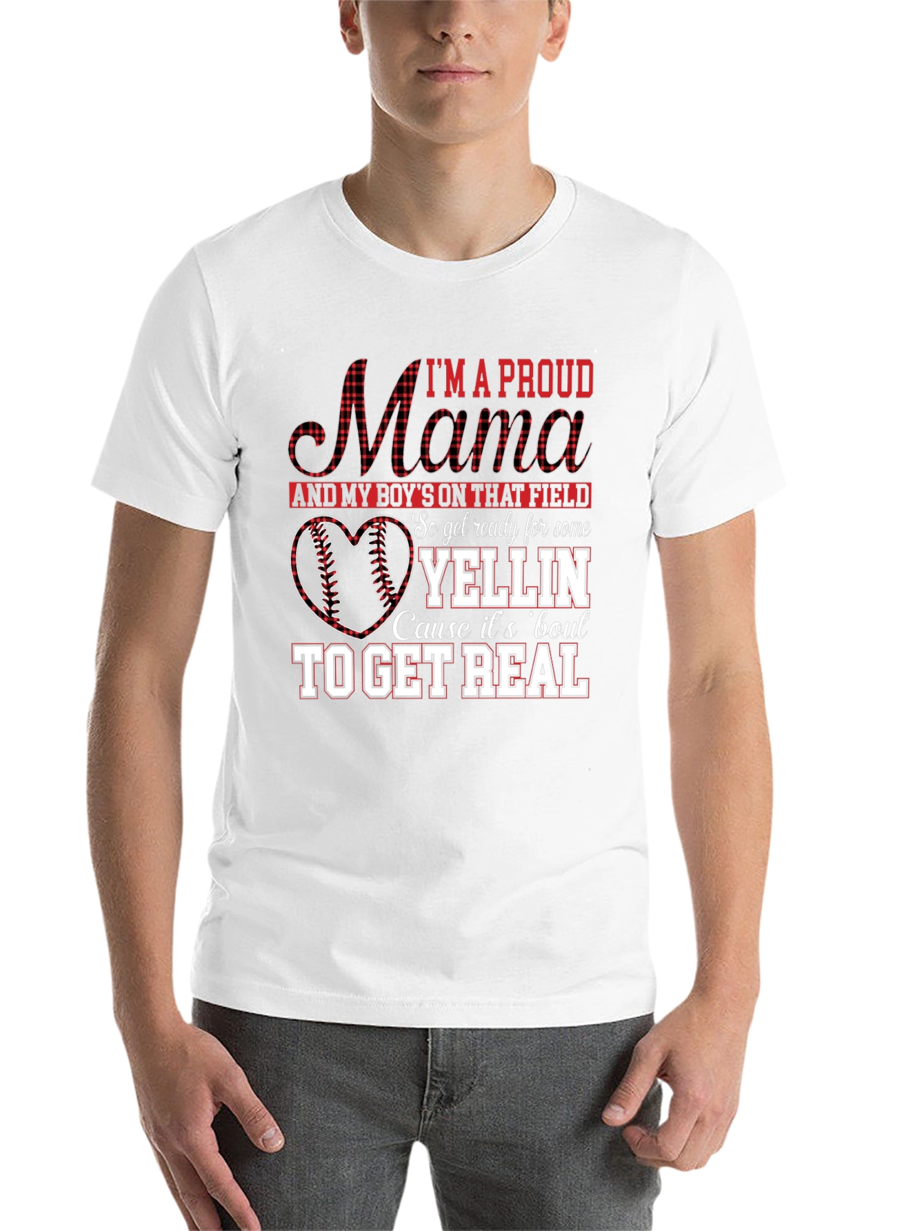 Black Proud Baseball Mama T-Shirt view 14