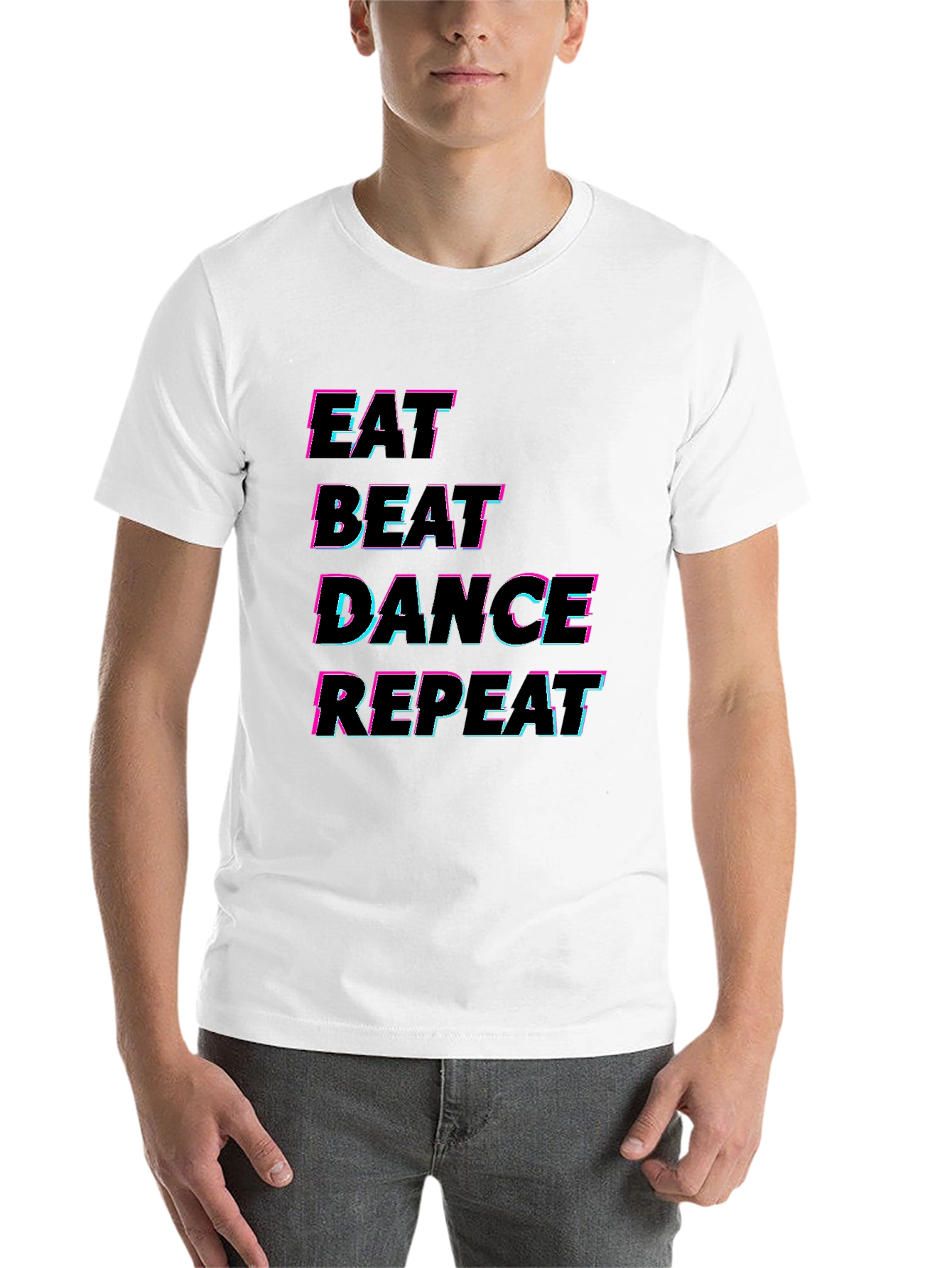 Black Eat Beat Dance Repeat T-Shirt view 14