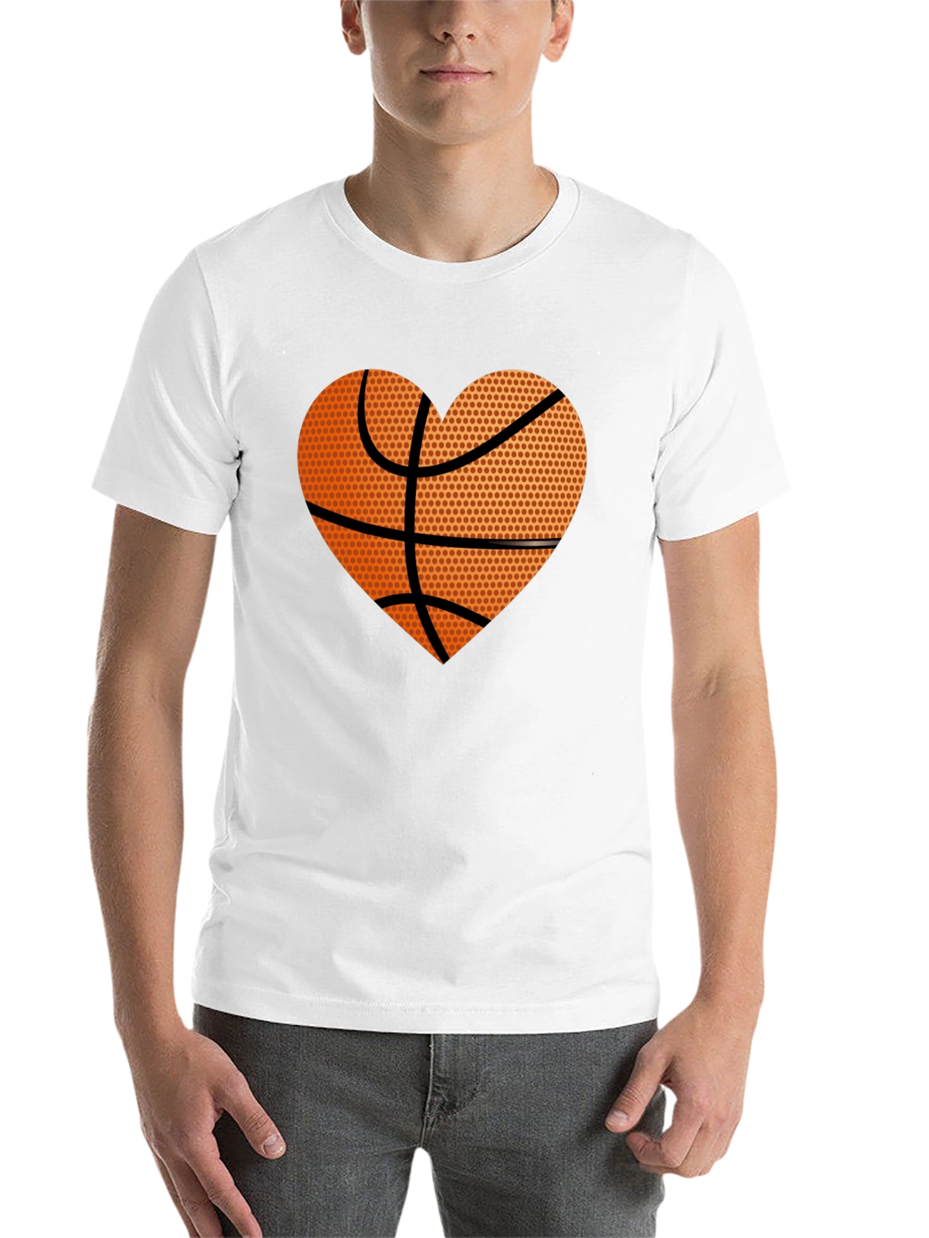 Black Basketball Heart Graphic Tee - Love the Game! view 14