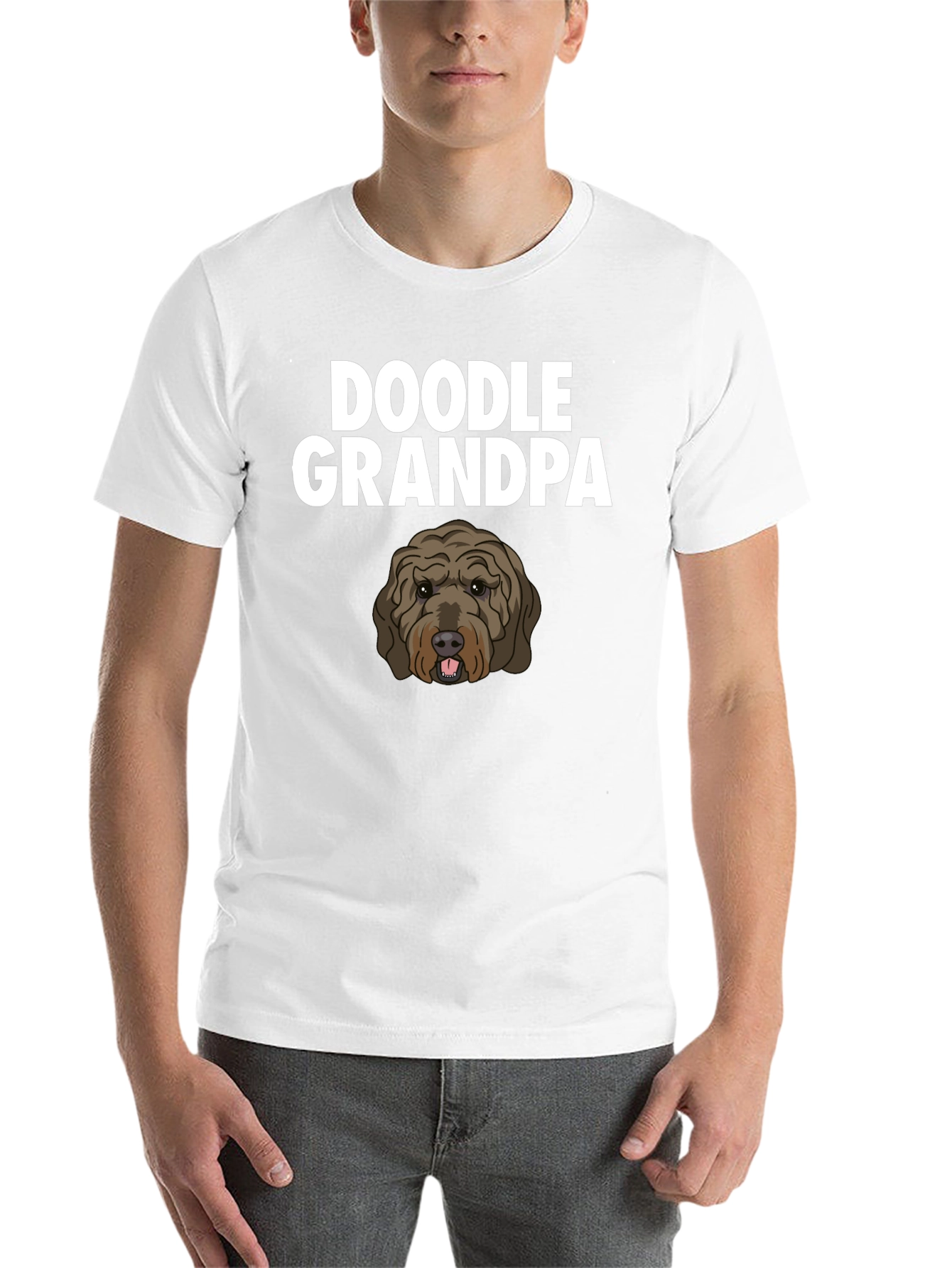 Black Doodle Grandpa T-Shirt - Dog Lover Gift view 14