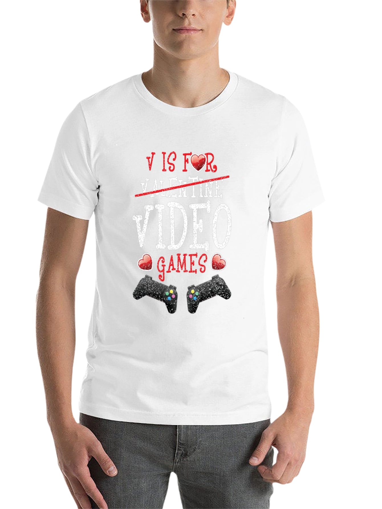 Black Video Games Valentine's T-Shirt view 14