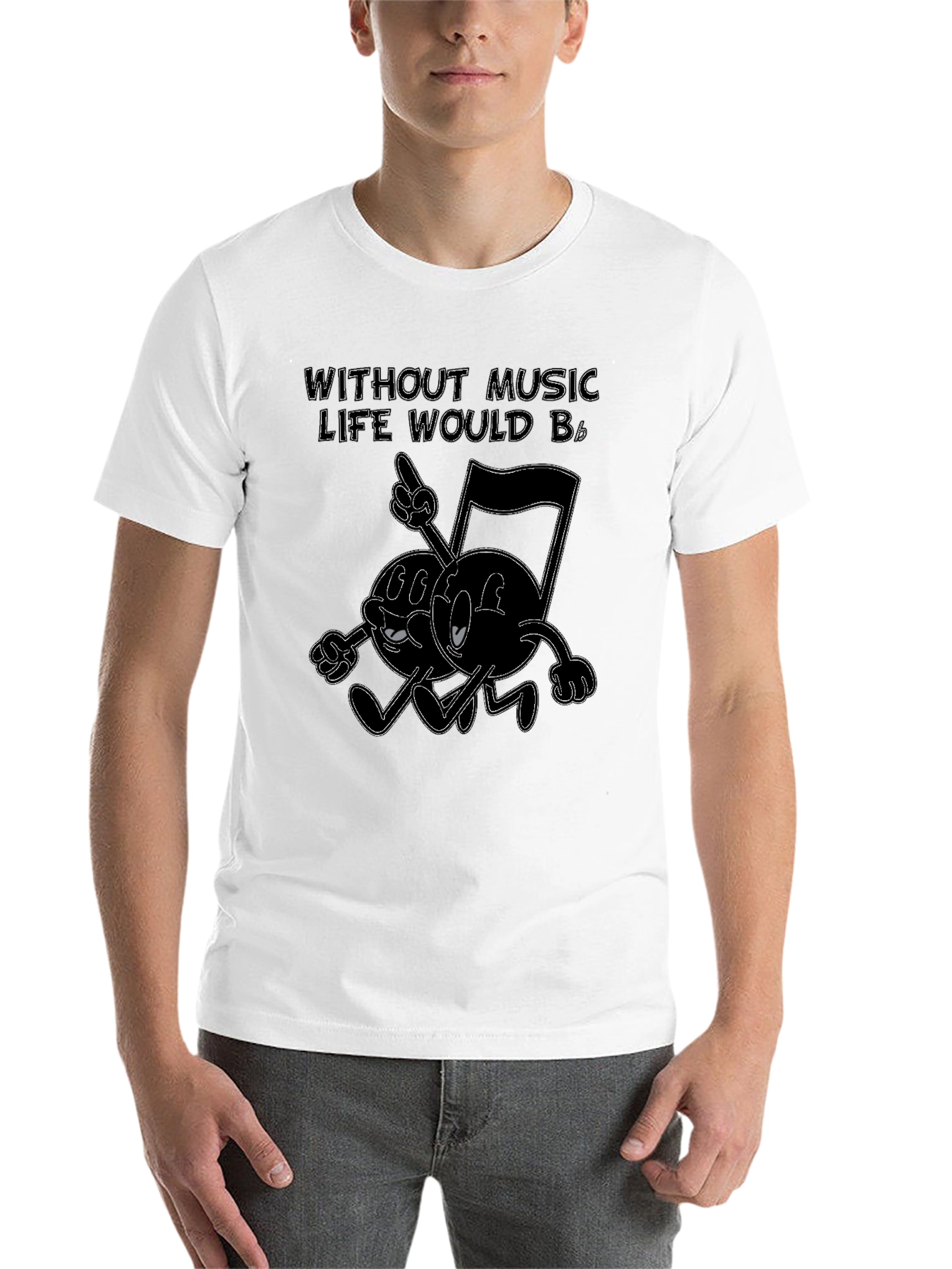 Black Music Note Graphic Black T-Shirt view 14