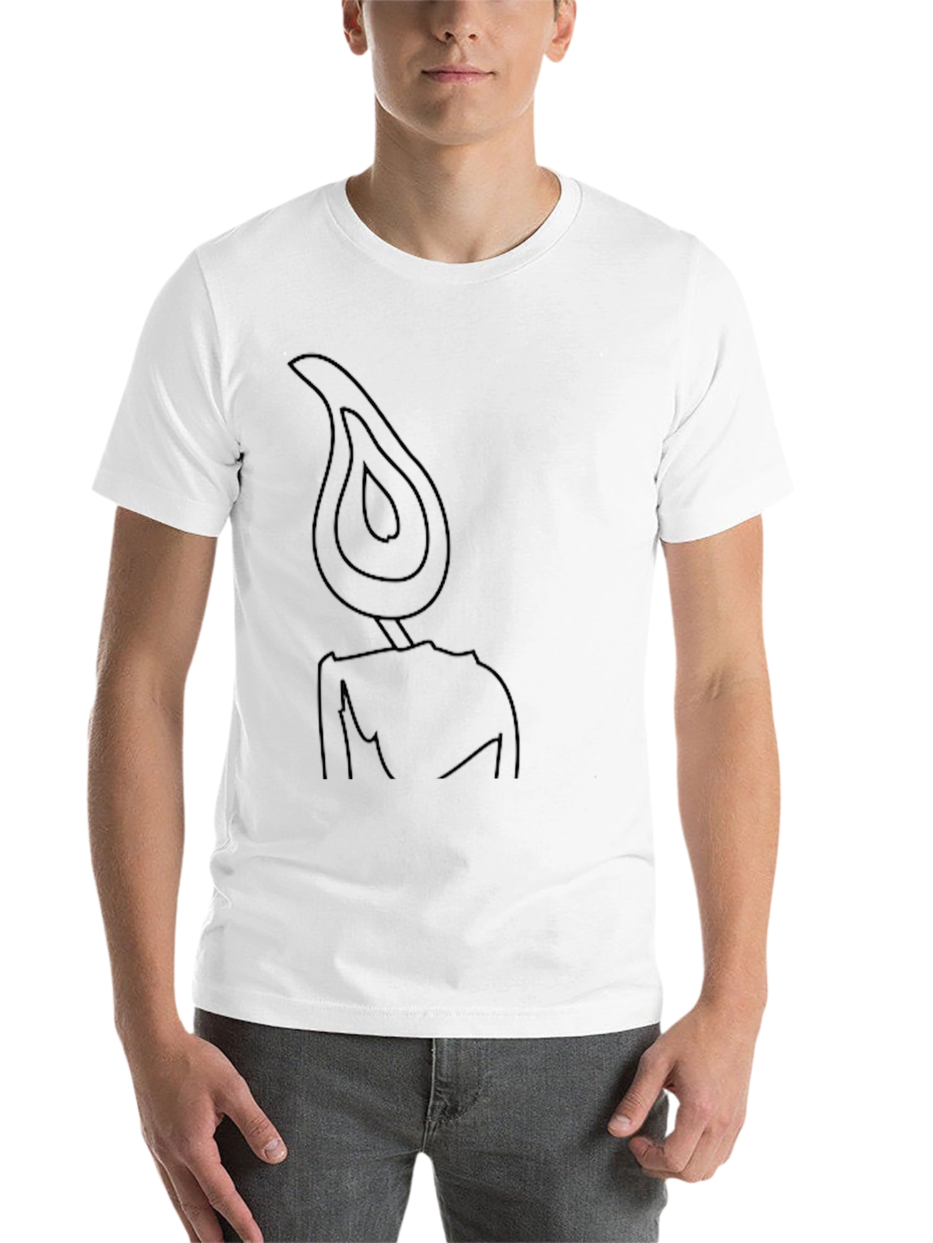 Black Abstract Candle Graphic Tee - Black view 14